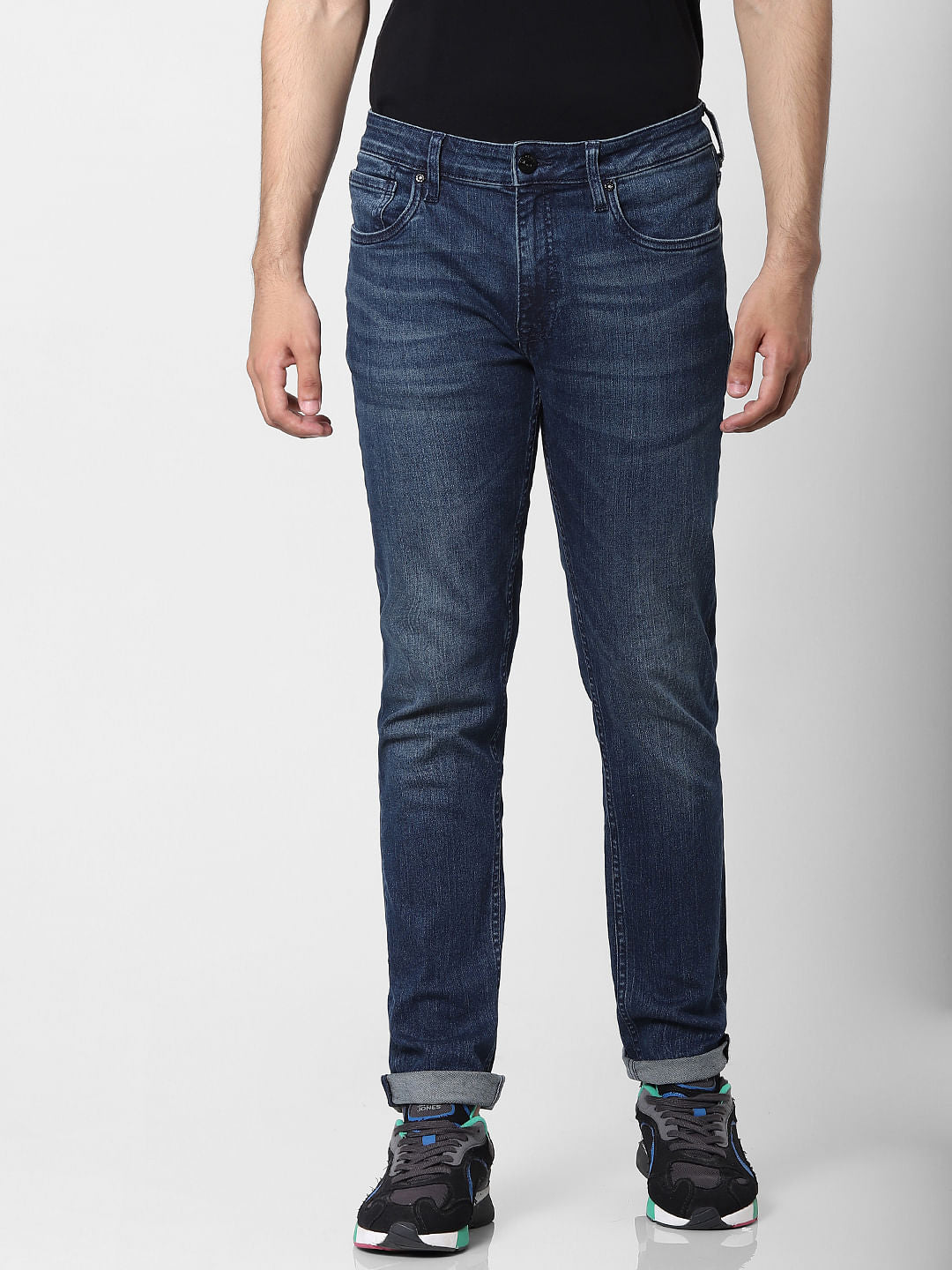Blue Mid Rise Ben Skinny Fit Jeans