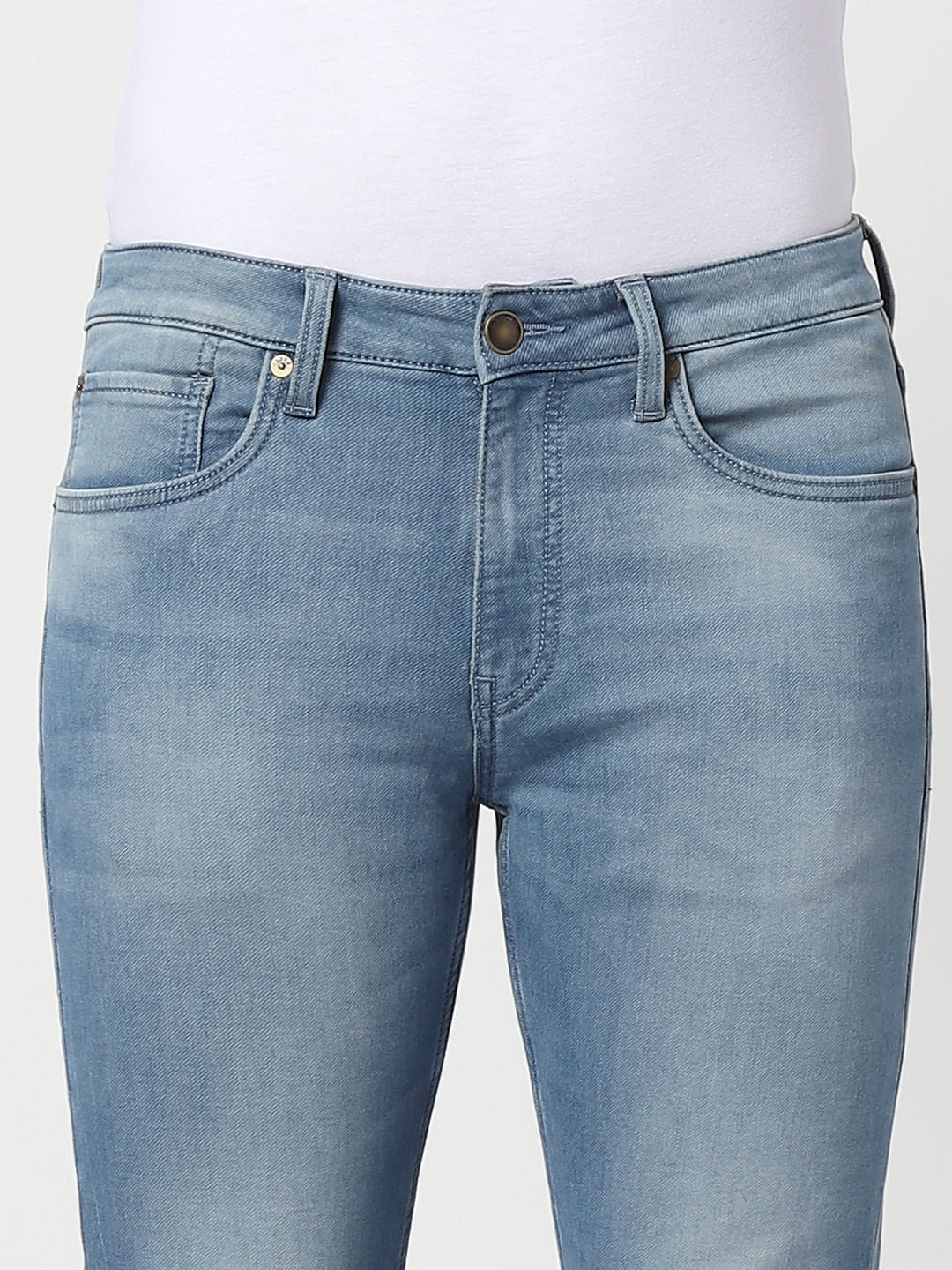 Blue Low Rise Washed Glenn Slim Jeans