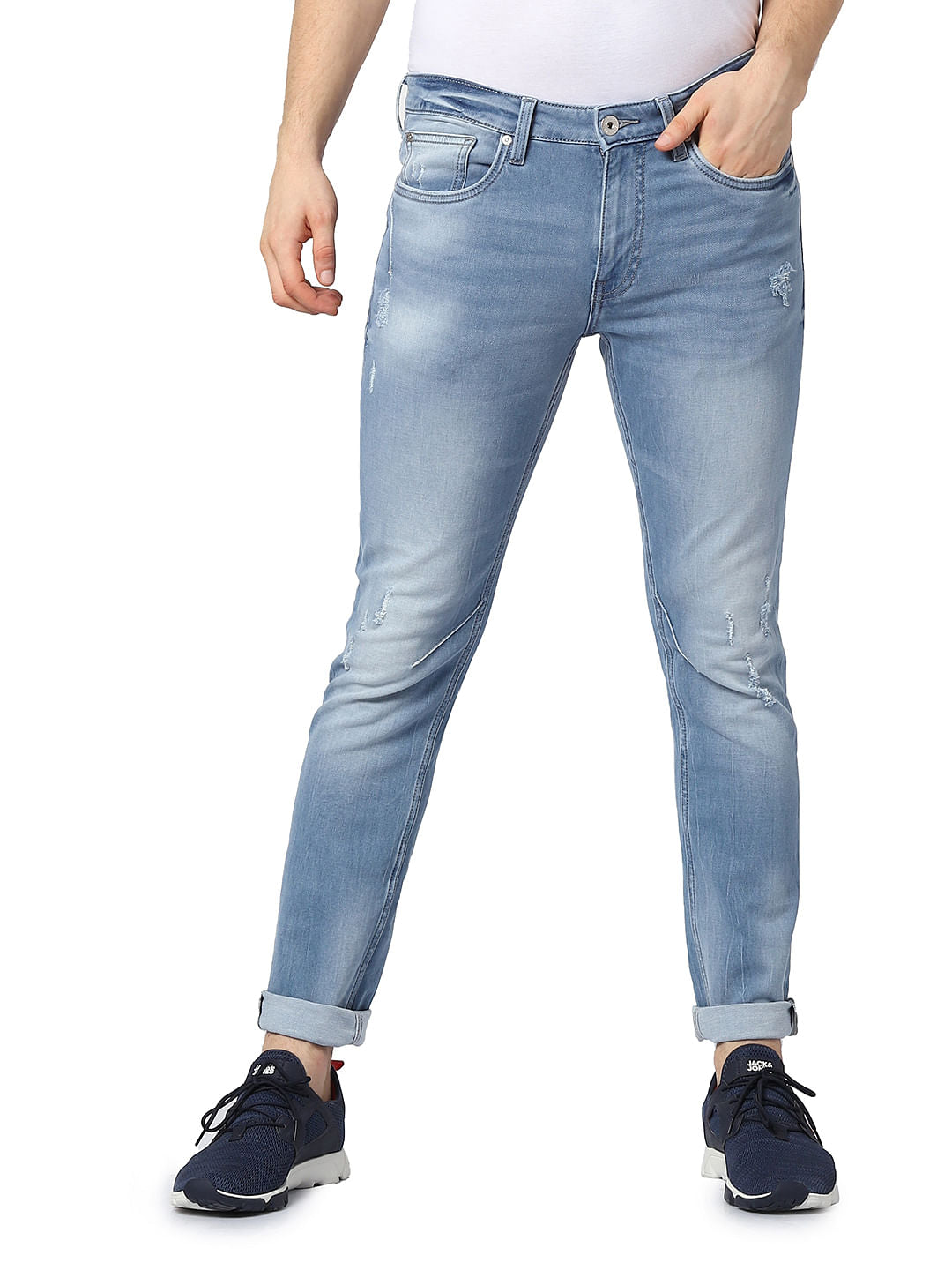 Light Blue Mid Rise Glenn Slim Fit Jeans - 28/30