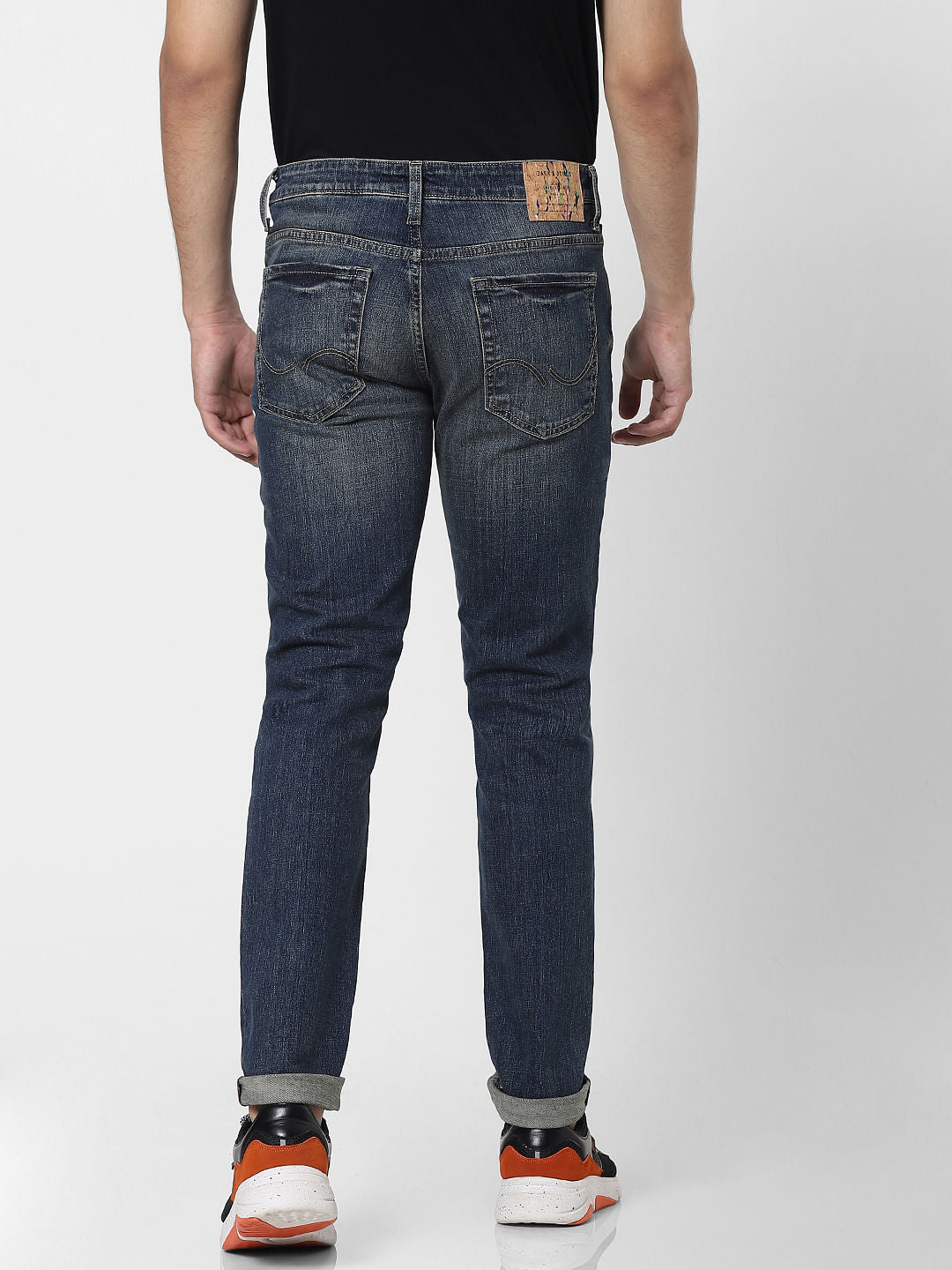 Blue Low Rise Glenn Washed Slim Fit Jeans