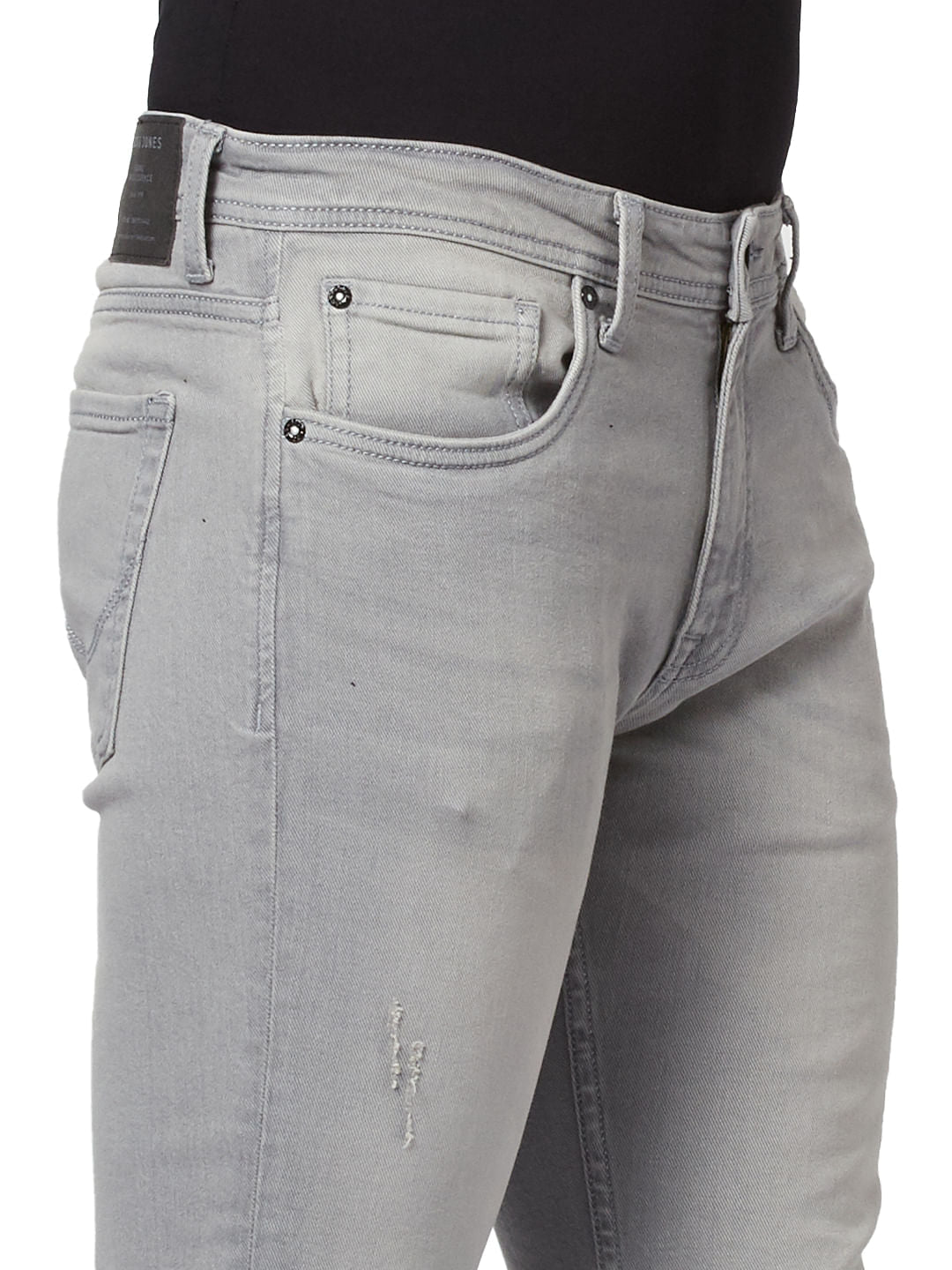 Grey Mid Rise Glenn Slim Fit Jeans