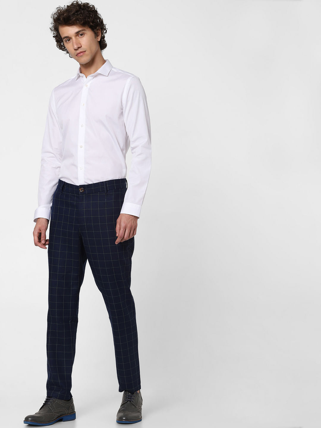 White Slim Fit Full Sleeves Shirt