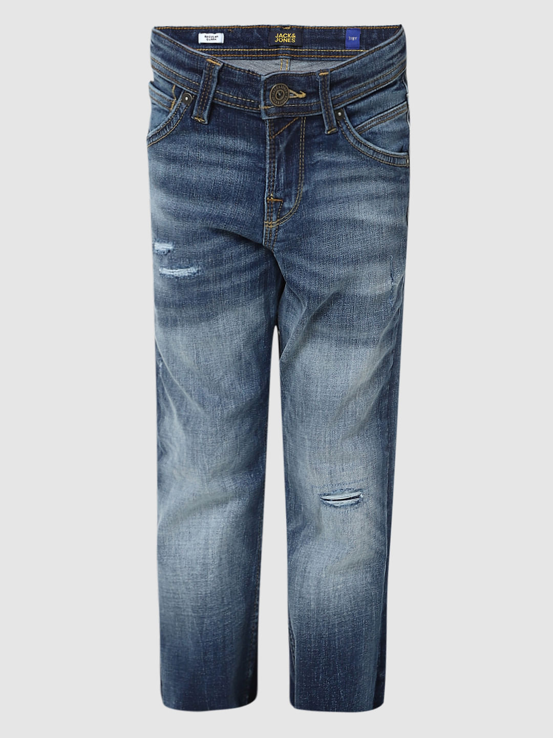 Boys Blue Mid Rise Clark Straight Jeans