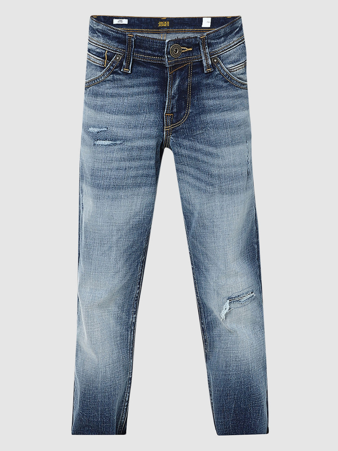 Boys Blue Mid Rise Clark Straight Jeans