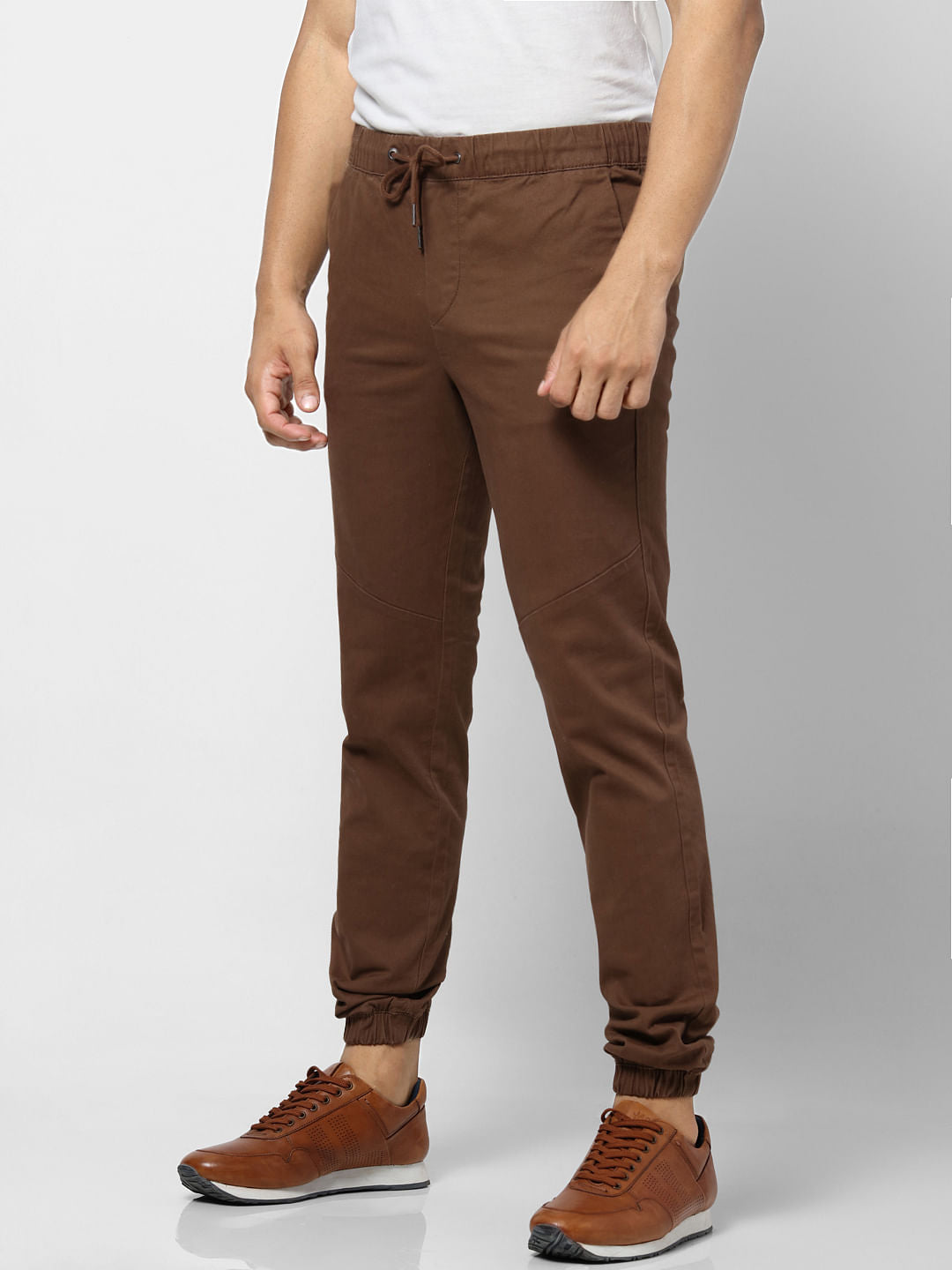 Dark Brown Drawstring Joggers