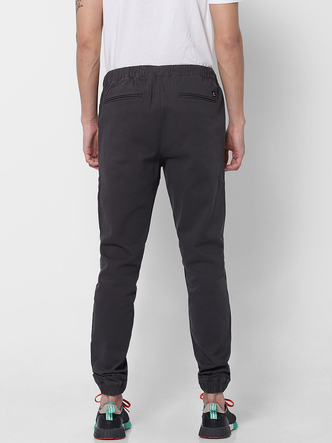 Dark Grey Low Rise Drawstring Joggers
