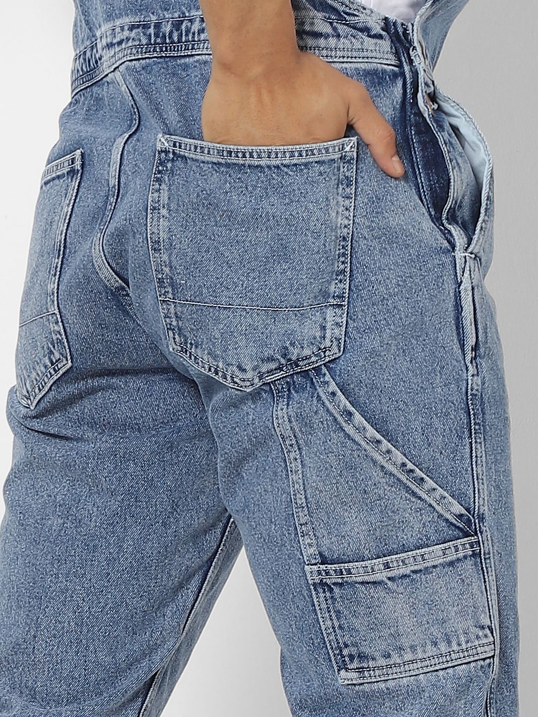 Light Blue Washed Dungarees