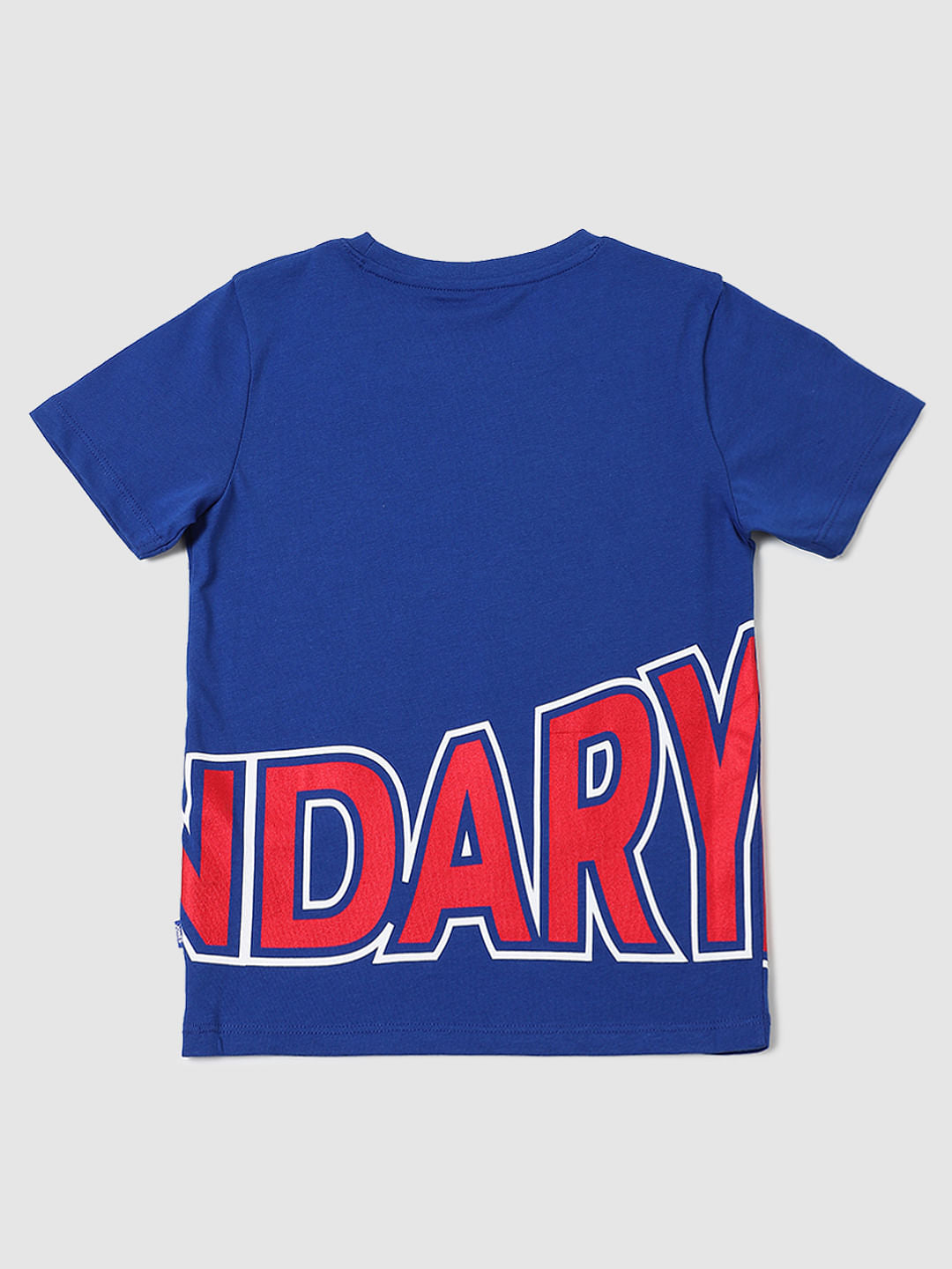 Boys Blue Graphic Print Crew Neck T-shirt