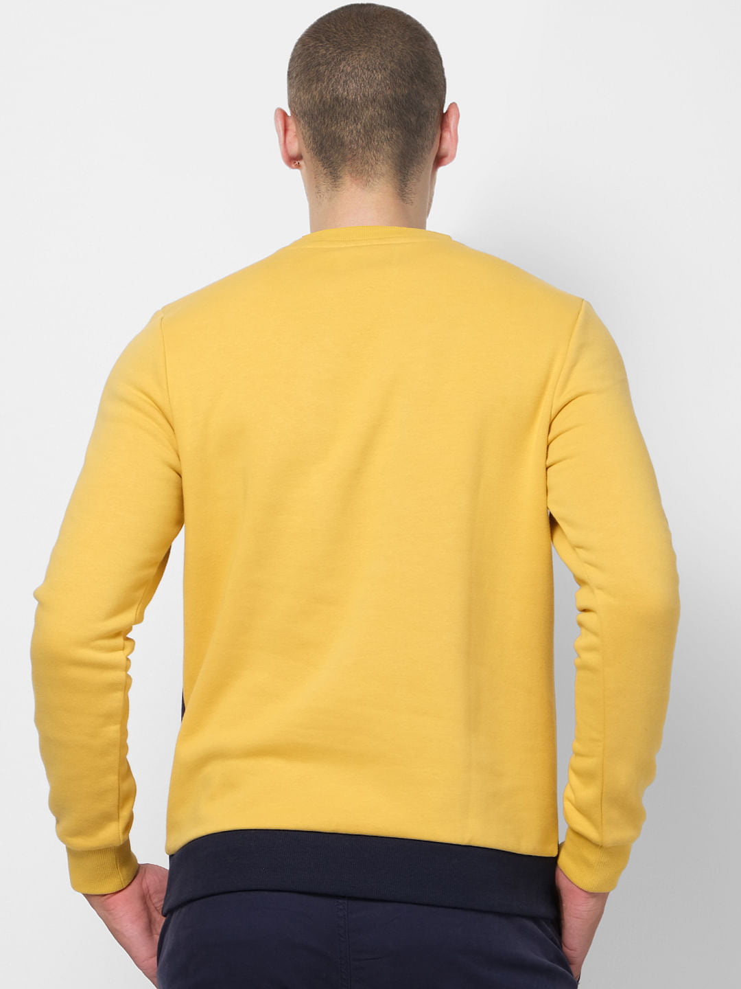 Yellow Colourblocked Sweatshirt