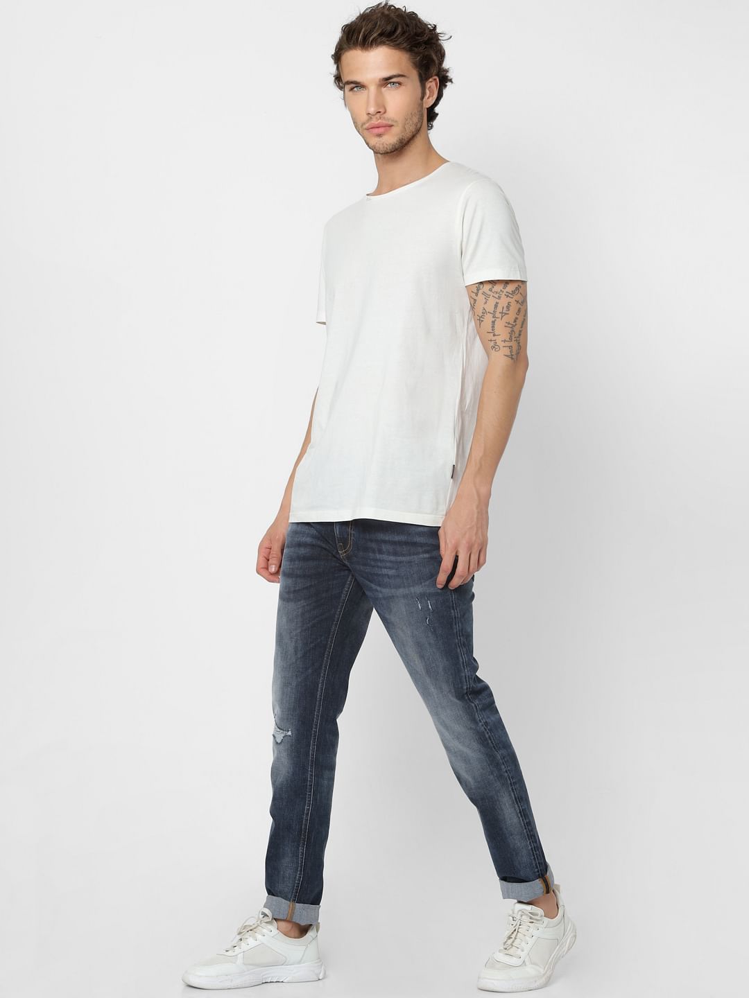Dark Blue Low Rise Liam Skinny Fit Jeans - 28/30