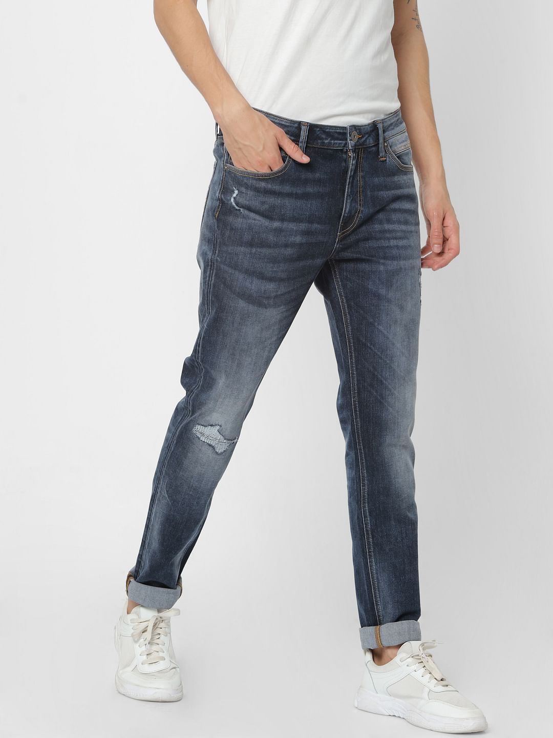 Dark Blue Low Rise Liam Skinny Fit Jeans