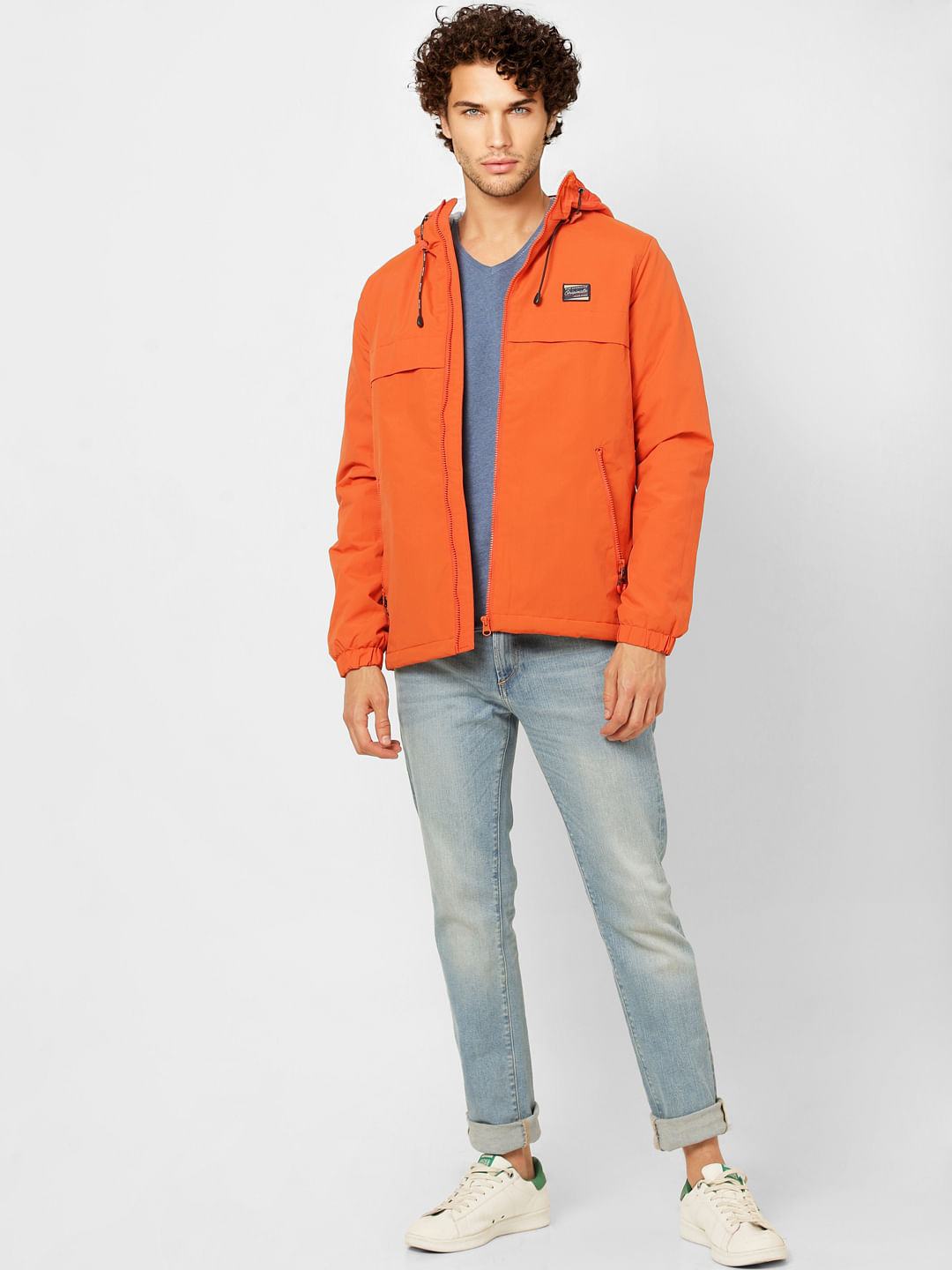 Orange Hooded Jacket