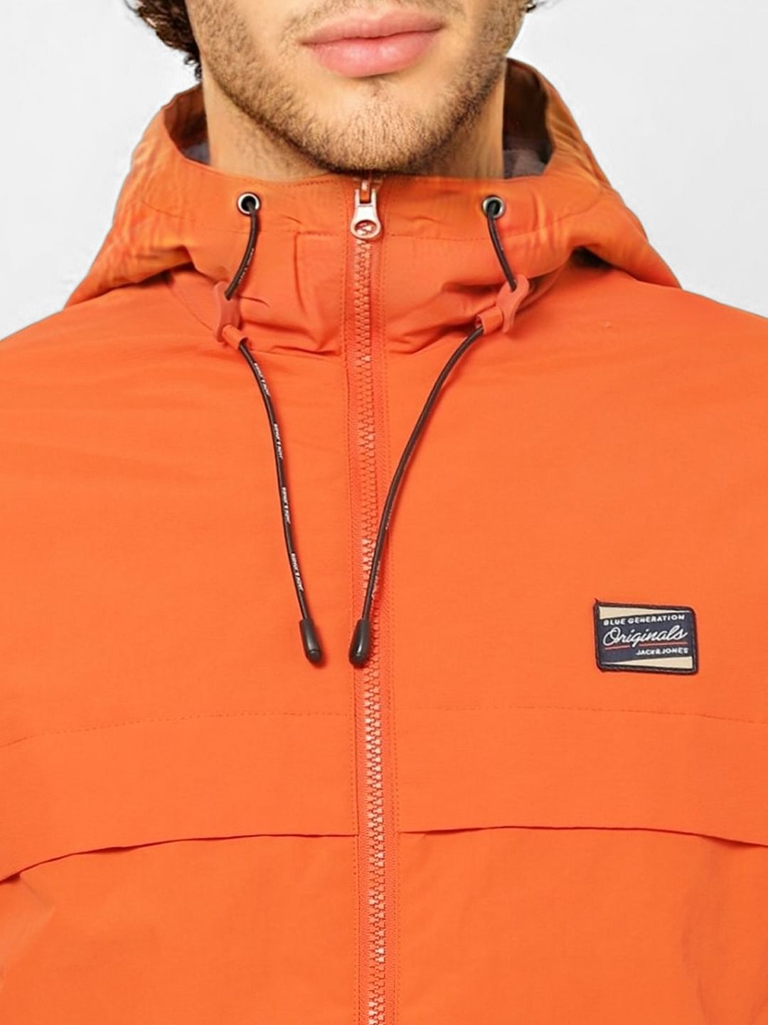 Orange Hooded Jacket