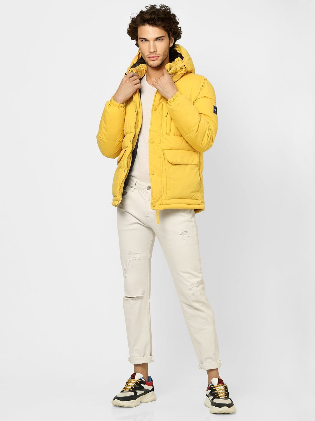 Mustard Puffer Jacket - S