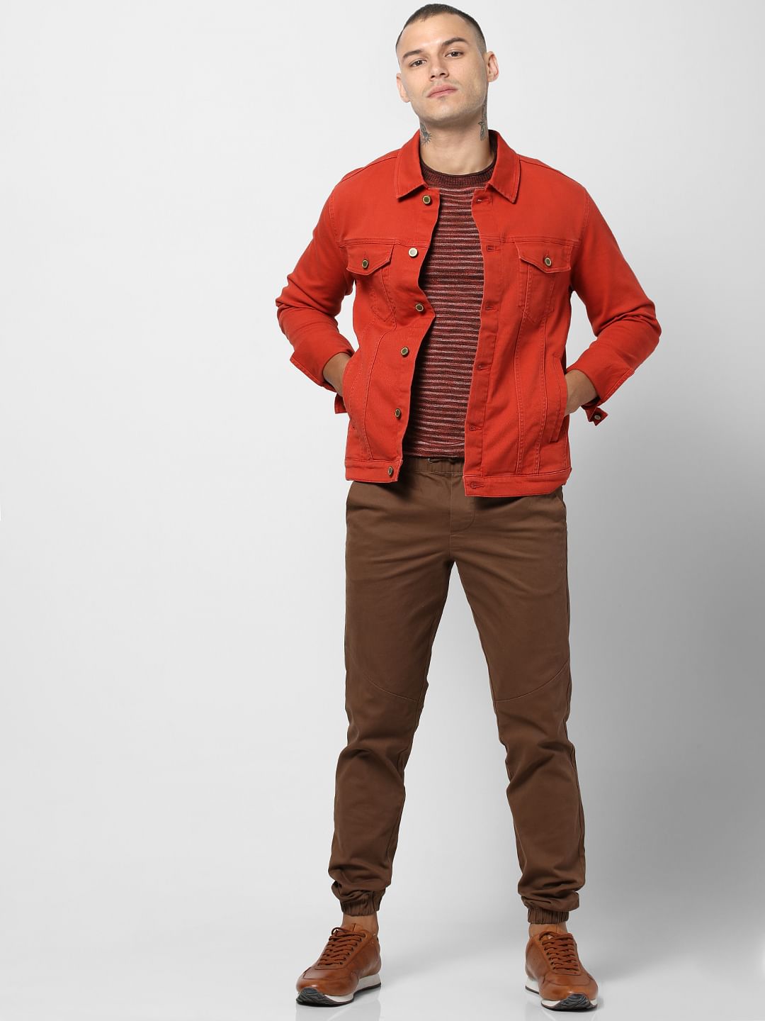 Red Denim Jacket - S