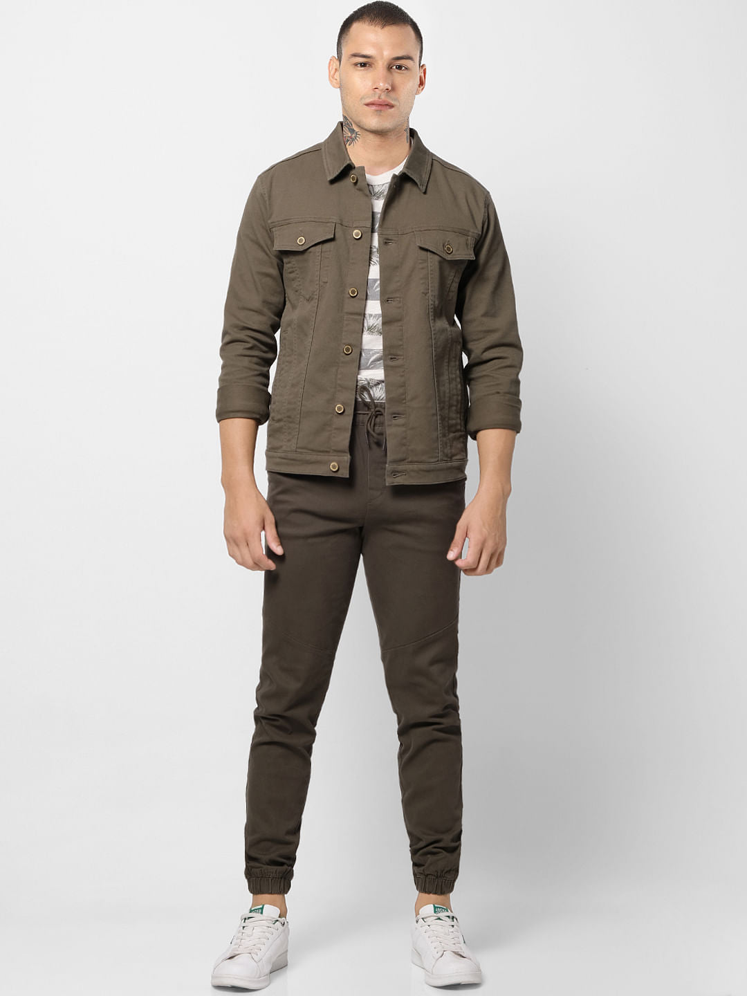 Olive Denim Jacket