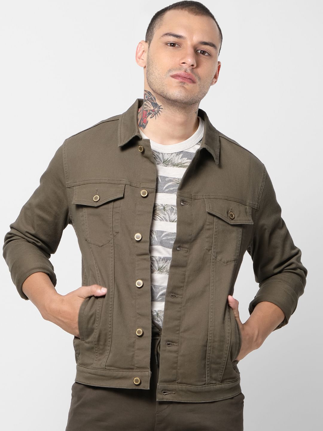 Olive Denim Jacket