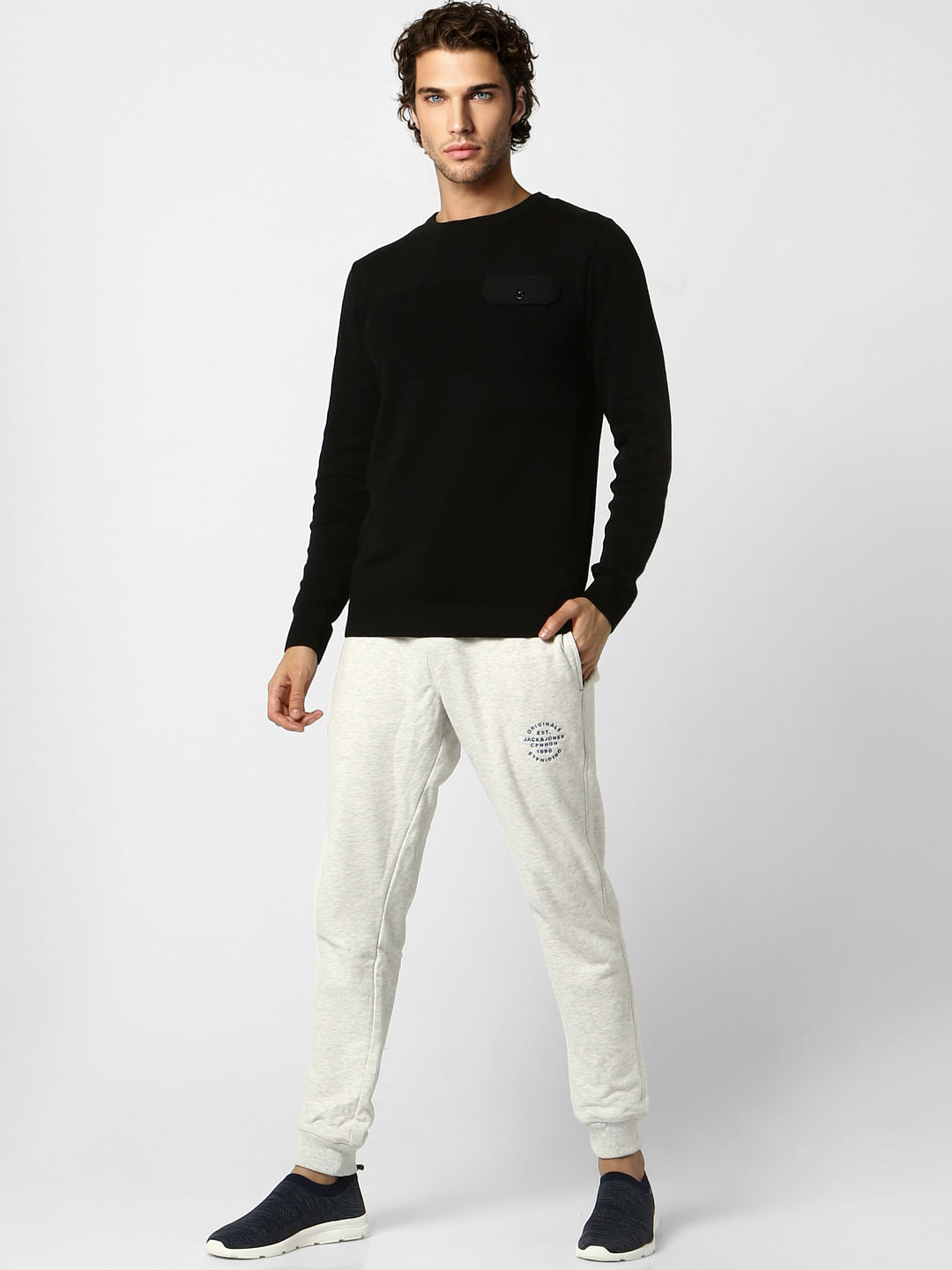 Black Textured Pullover
