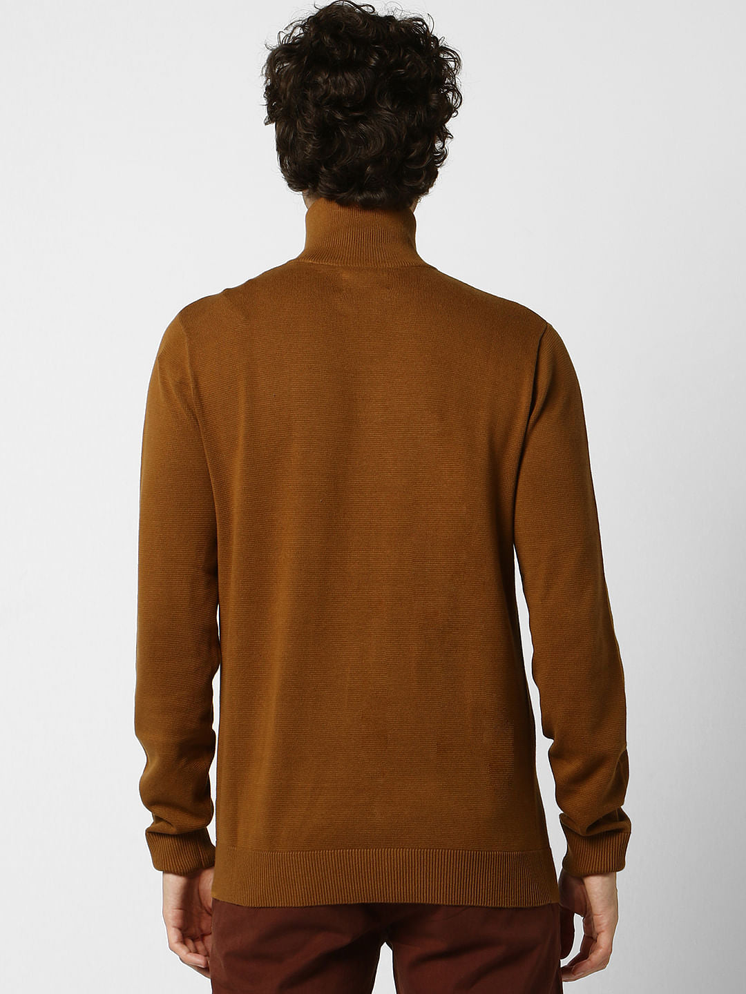 Brown High Neck Pullover