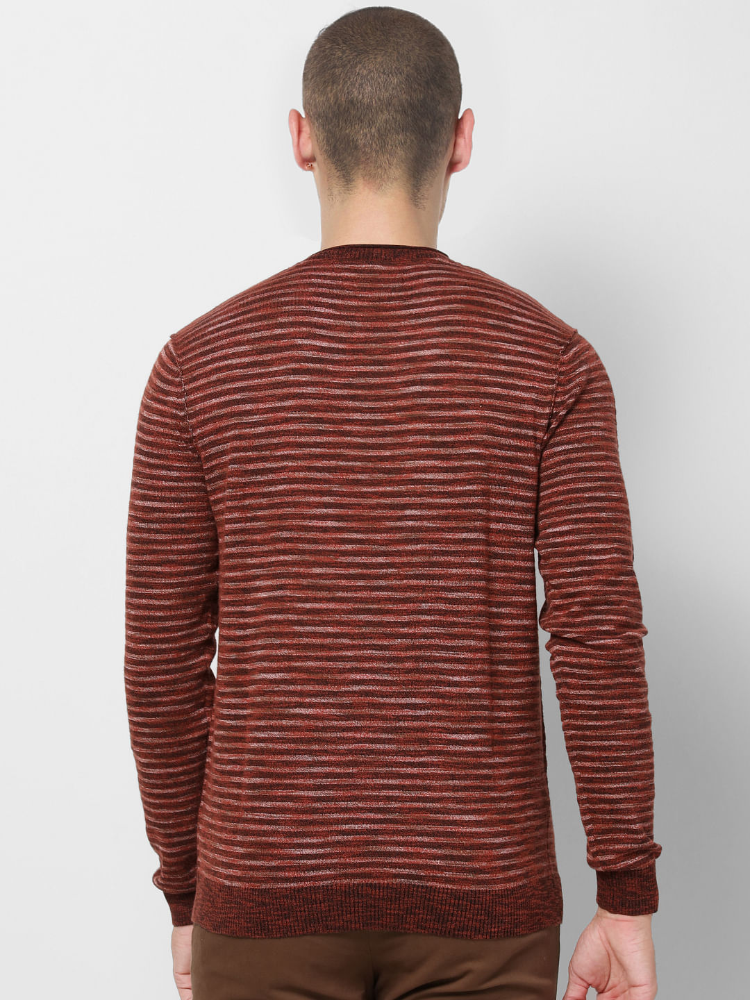 Rust Striped Pullover