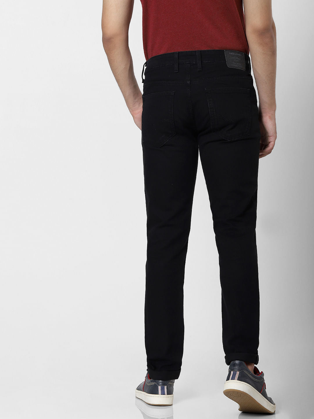 Black Mid Rise Ben Skinny Fit Jeans