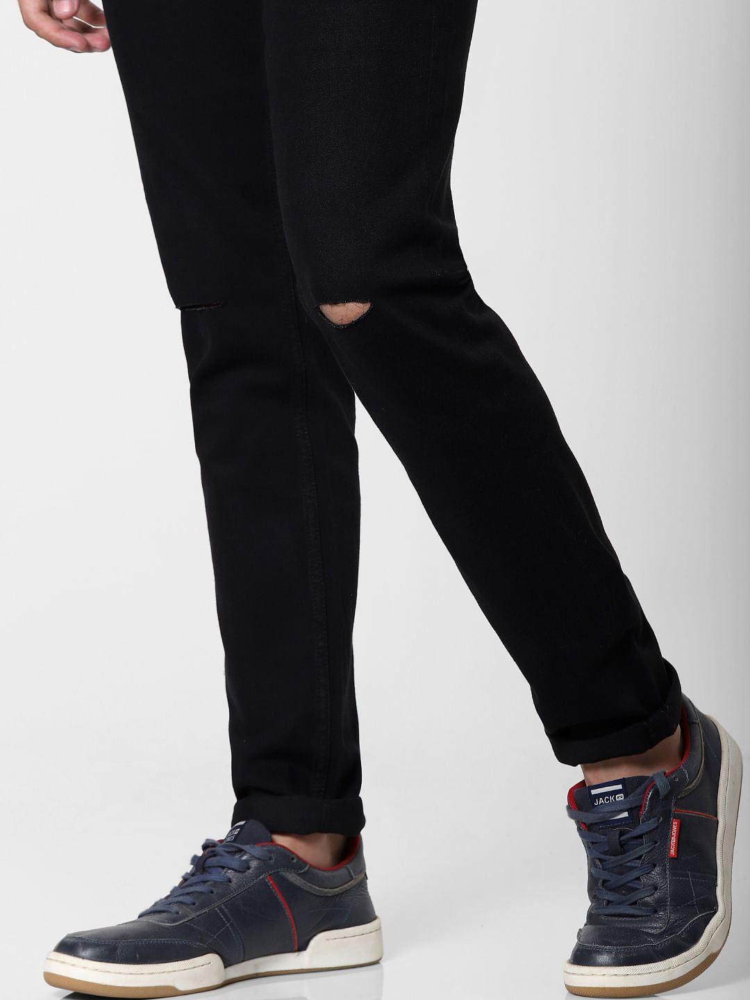 Black Mid Rise Ben Skinny Fit Jeans