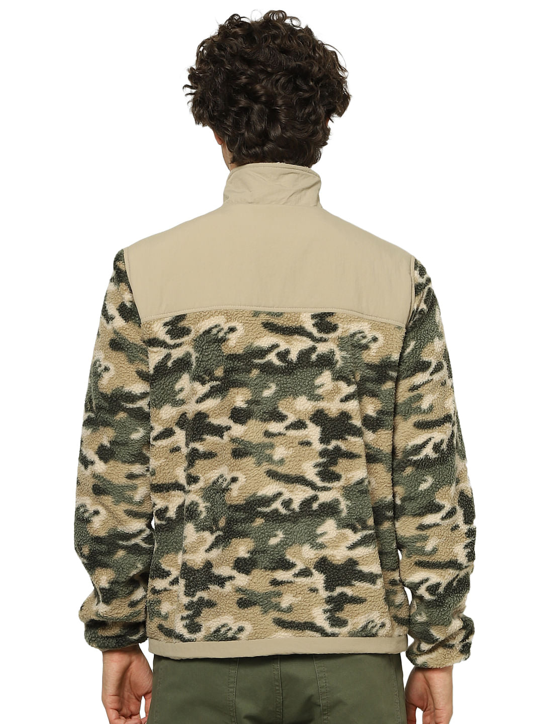 Beige Camo Teddy Jacket