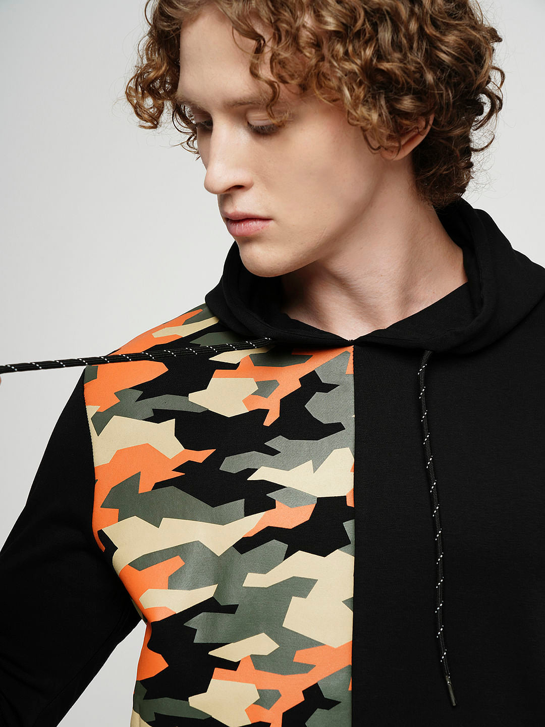 PRODUKT by JACK&JONES Black Camo Print Sweatshirt