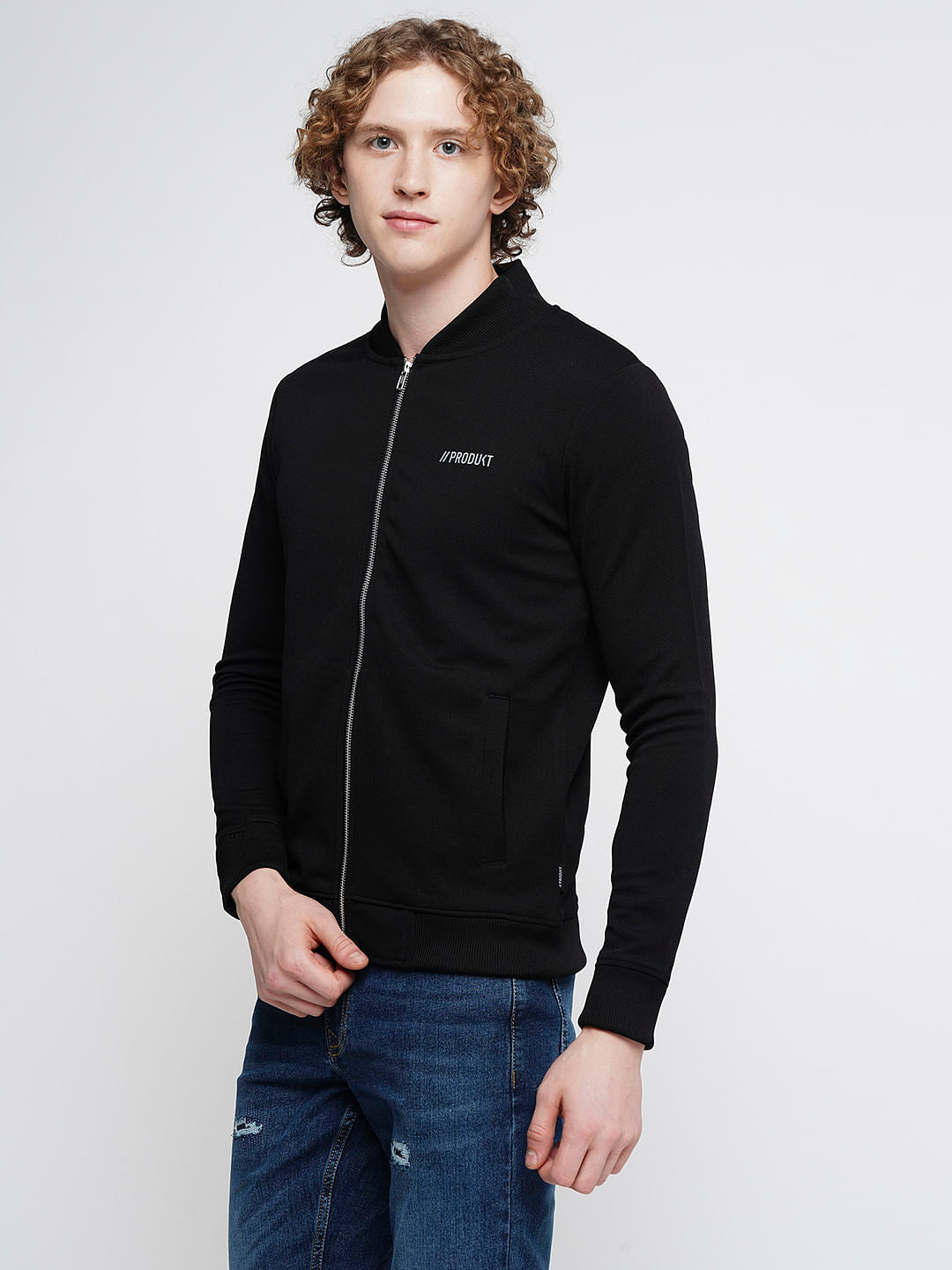 PRODUKT by JACK&JONES Black Zip-Up Sweatshirt