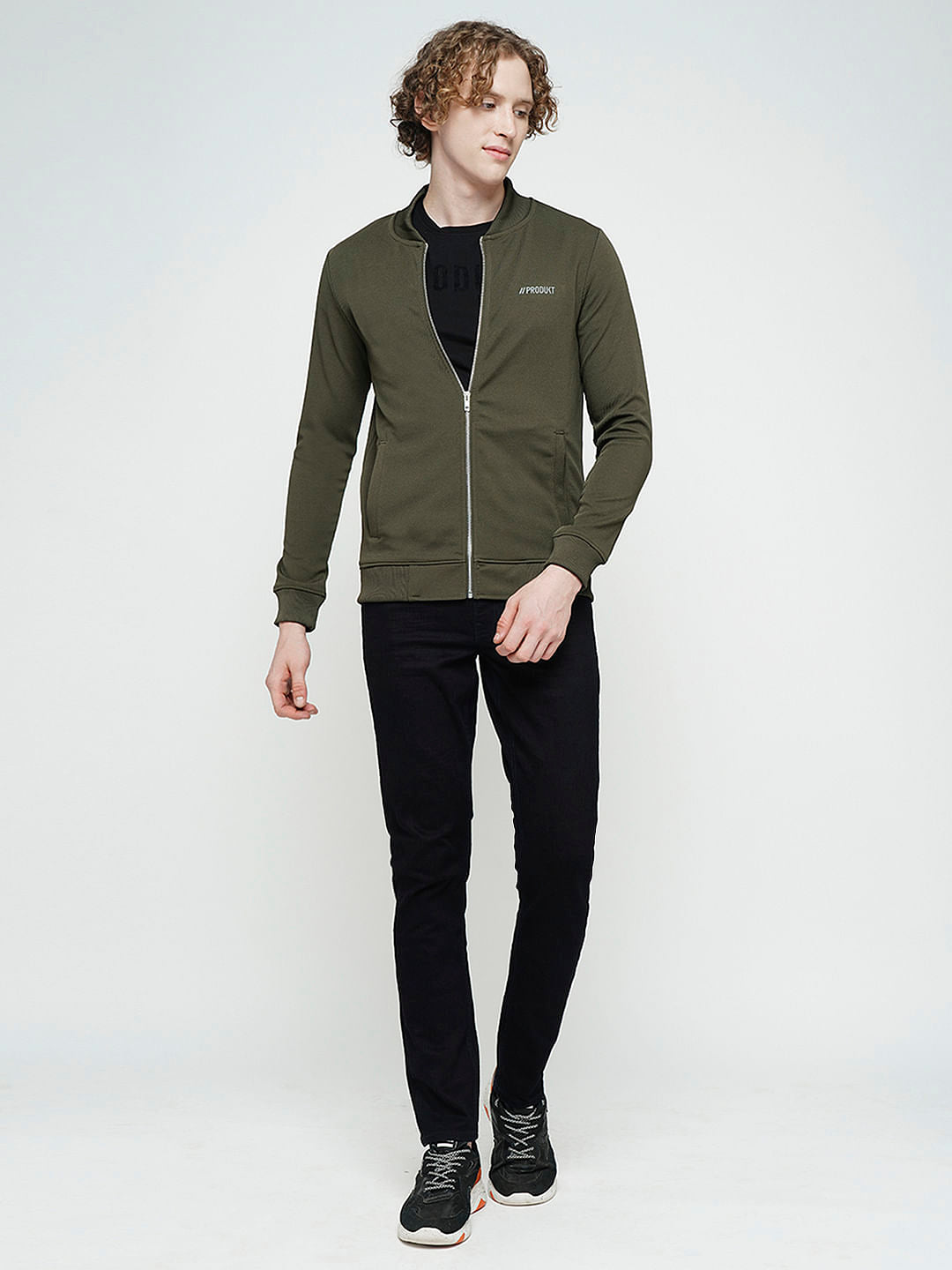 PRODUKT by JACK&JONES Dark Green Zip-Up Sweatshirt