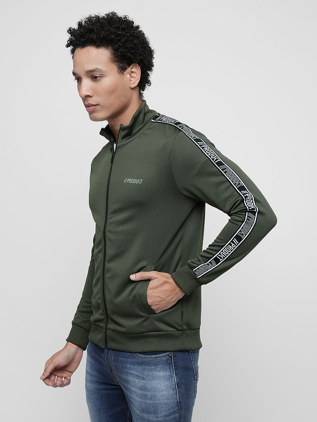 PRODUKT by JACK&JONES Dark Green Tape Detail Sweatshirt