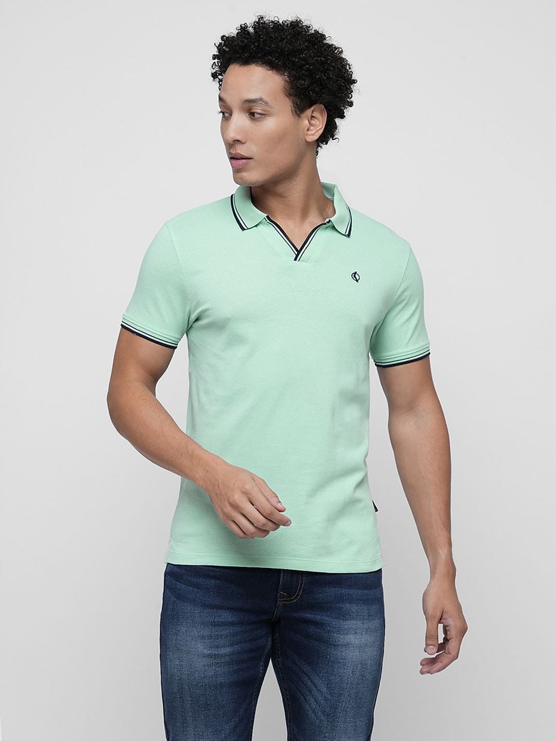 PRODUKT by JACK&JONES Sea Green Contrast Tipping Polo