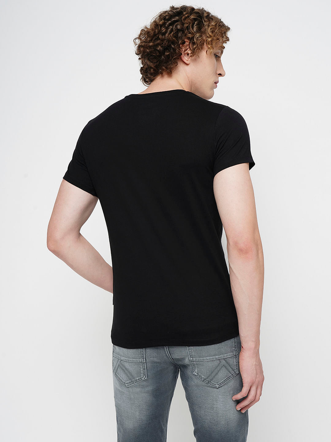 PRODUKT by JACK&JONES Black Logo Text Crew Neck T-shirt