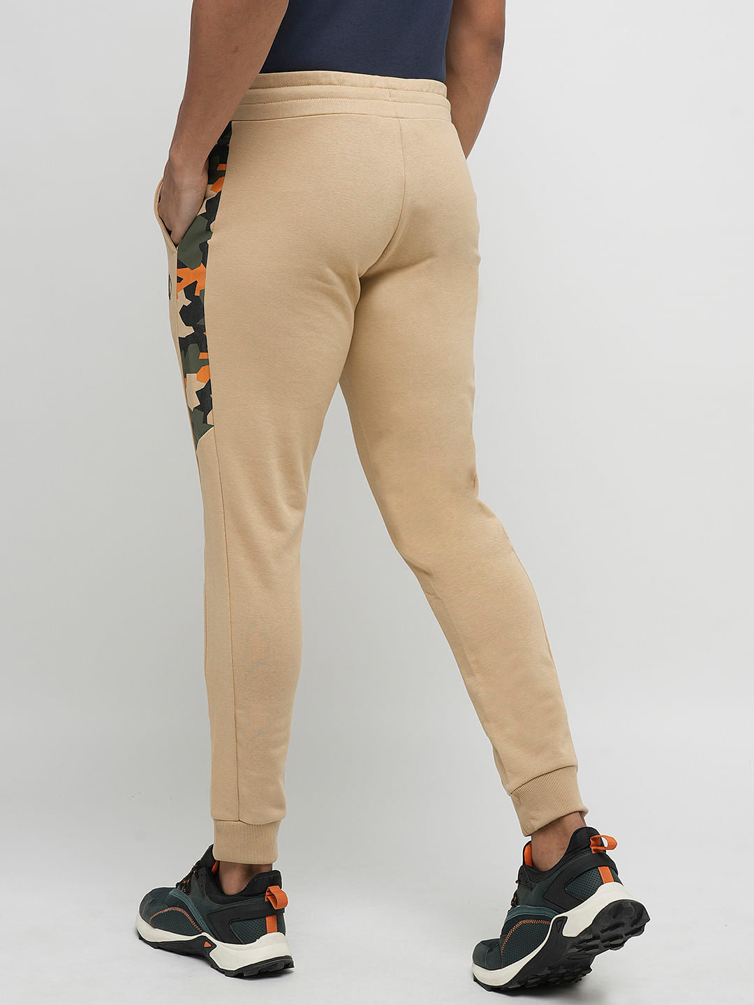 PRODUKT by JACK&JONES Beige Mid Rise Cotton Trackpants