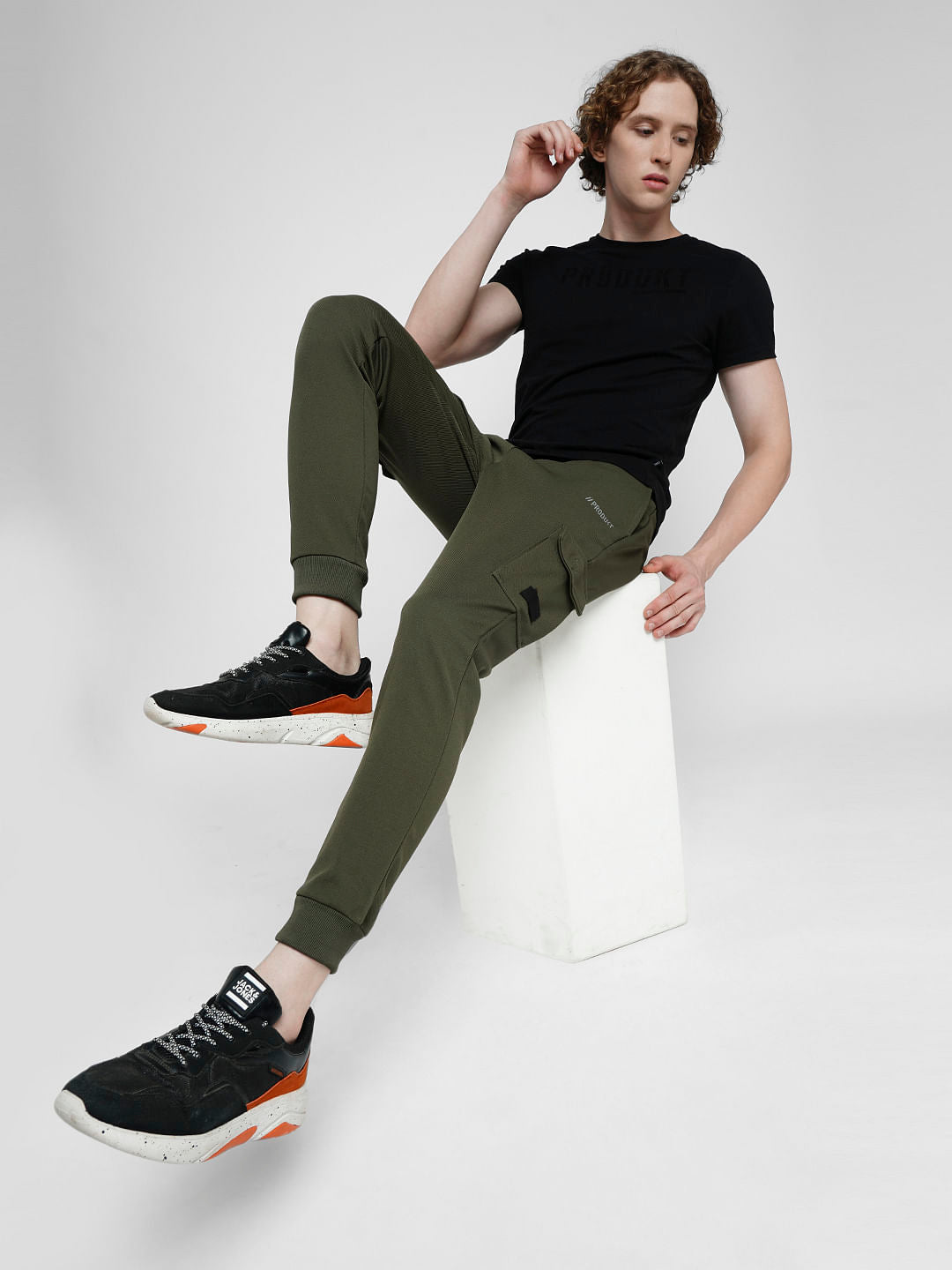 PRODUKT by JACK&JONES Green Mid Rise Pocket Detail Trackpants - S