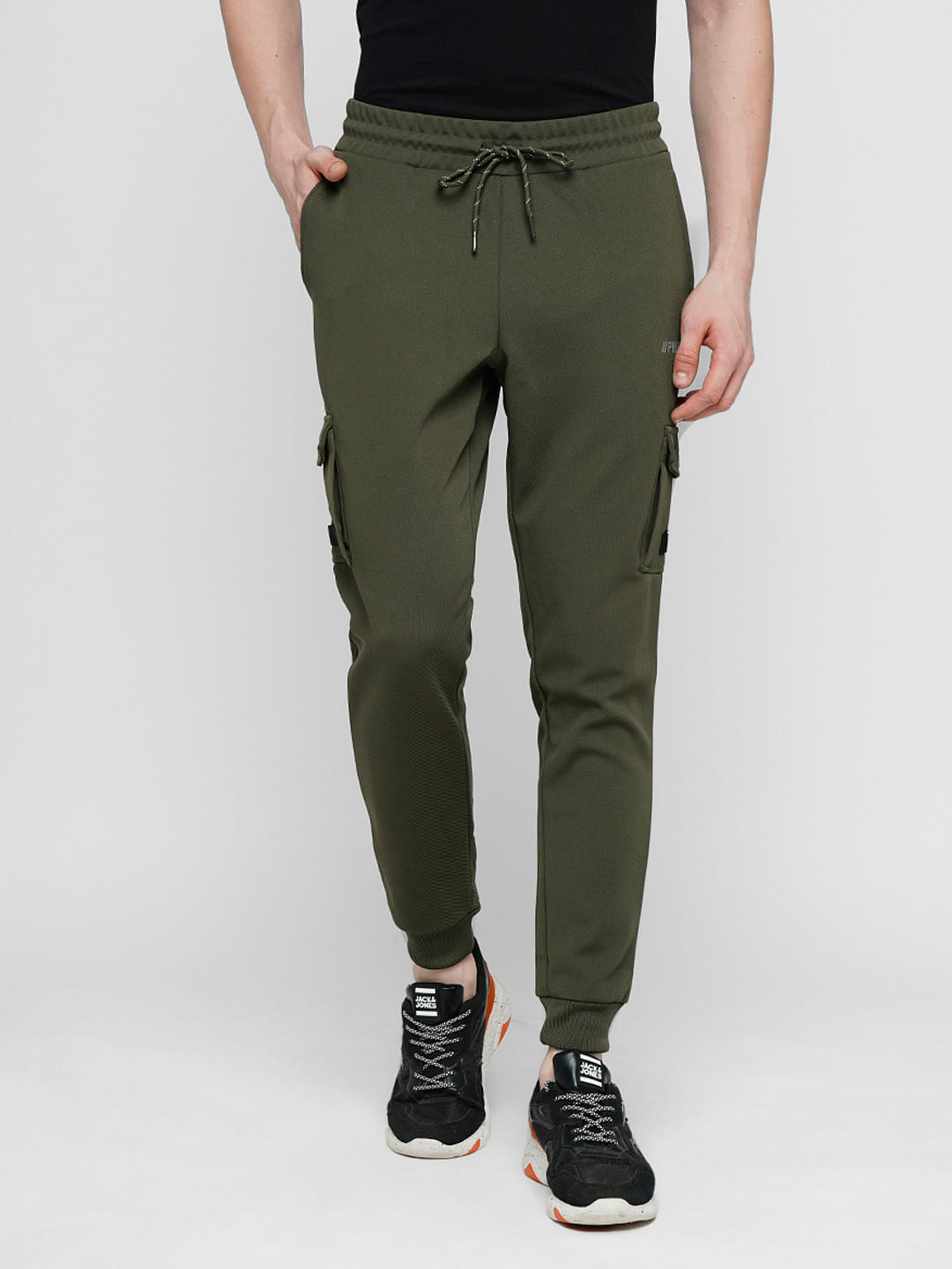 PRODUKT by JACK&JONES Green Mid Rise Pocket Detail Trackpants