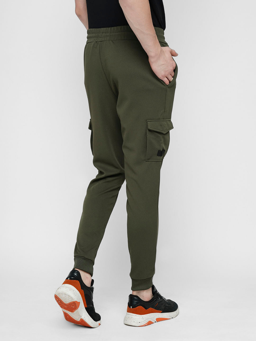 PRODUKT by JACK&JONES Green Mid Rise Pocket Detail Trackpants