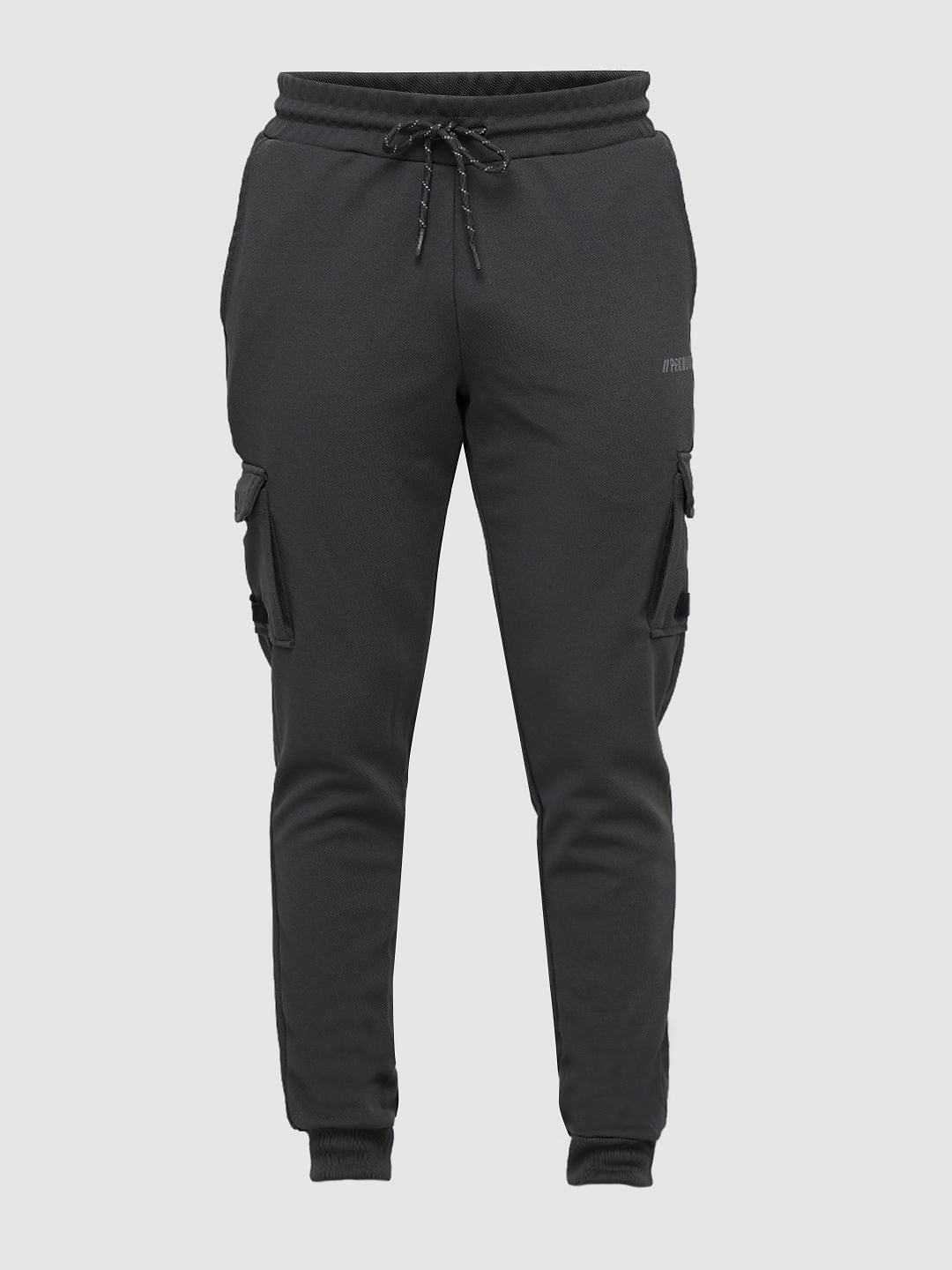 PRODUKT by JACK&JONES Grey Mid Rise Pocket Detail Trackpants