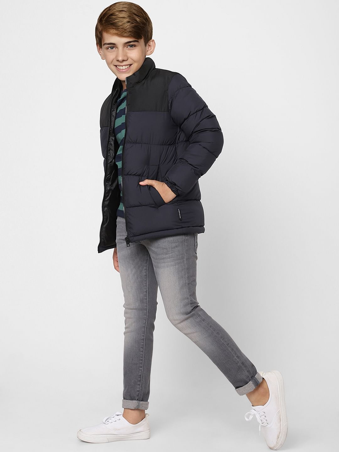 BOYS Blue Puffer Winter Jacket