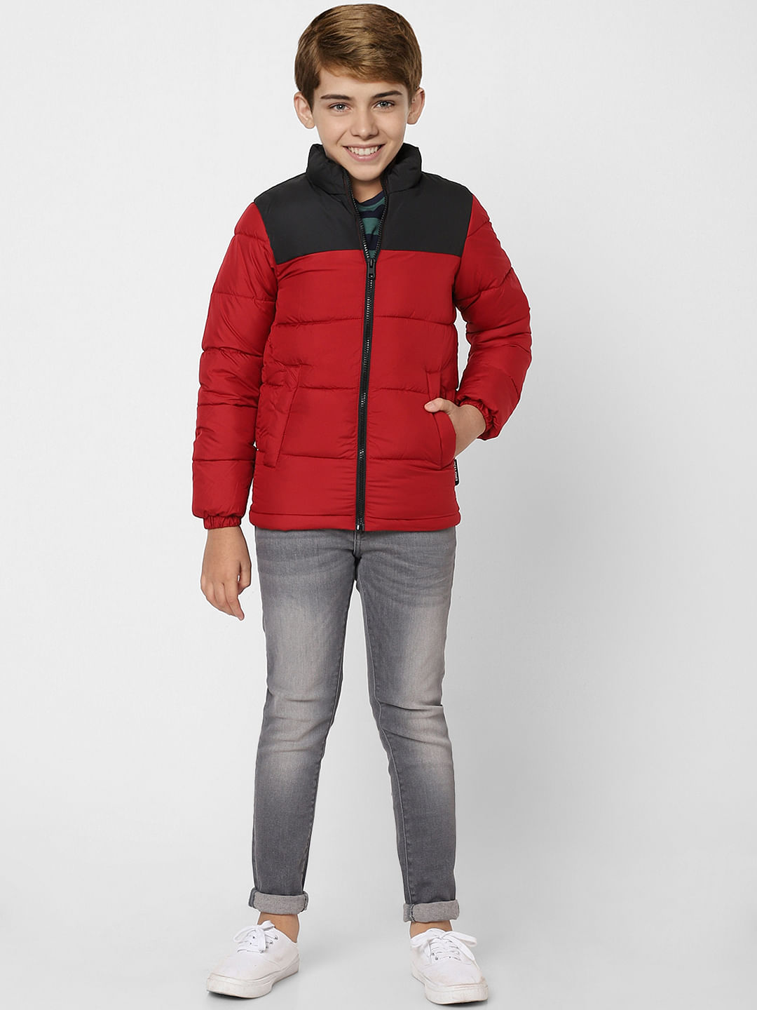 BOYS Yellow Puffer Winter Jacket - 128/8Y