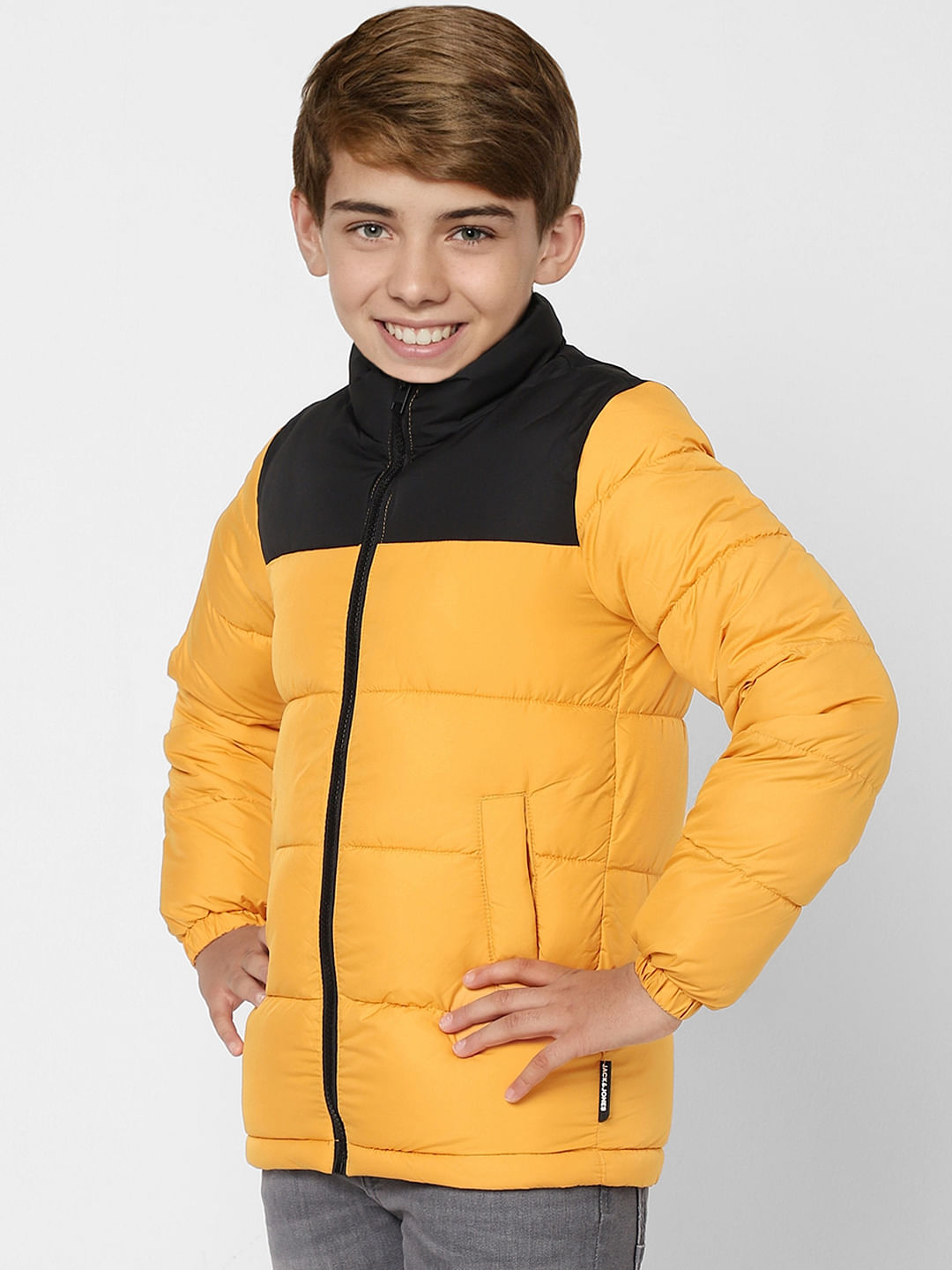 BOYS Yellow Puffer Winter Jacket