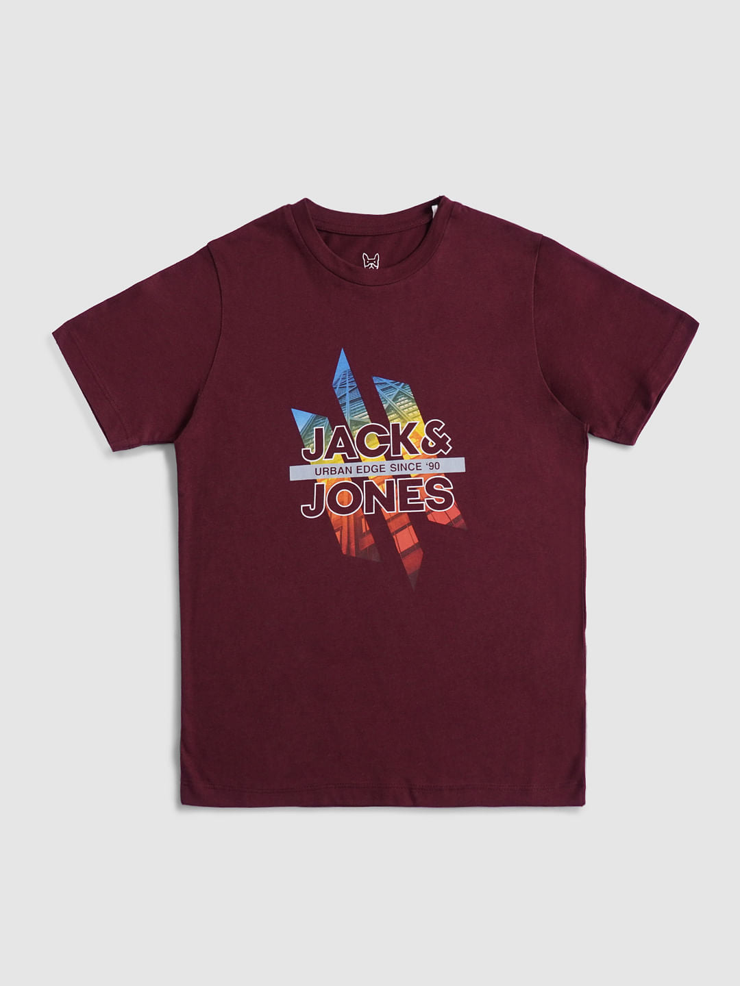 BOYS Maroon Logo Print T-shirt
