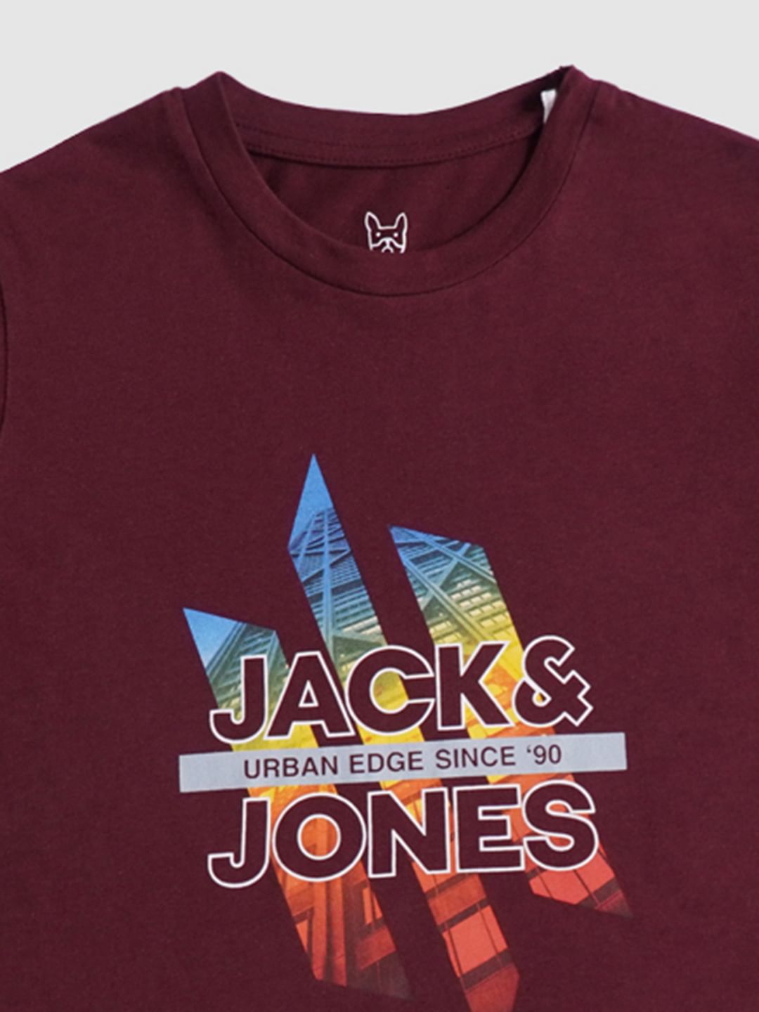 BOYS Maroon Logo Print T-shirt