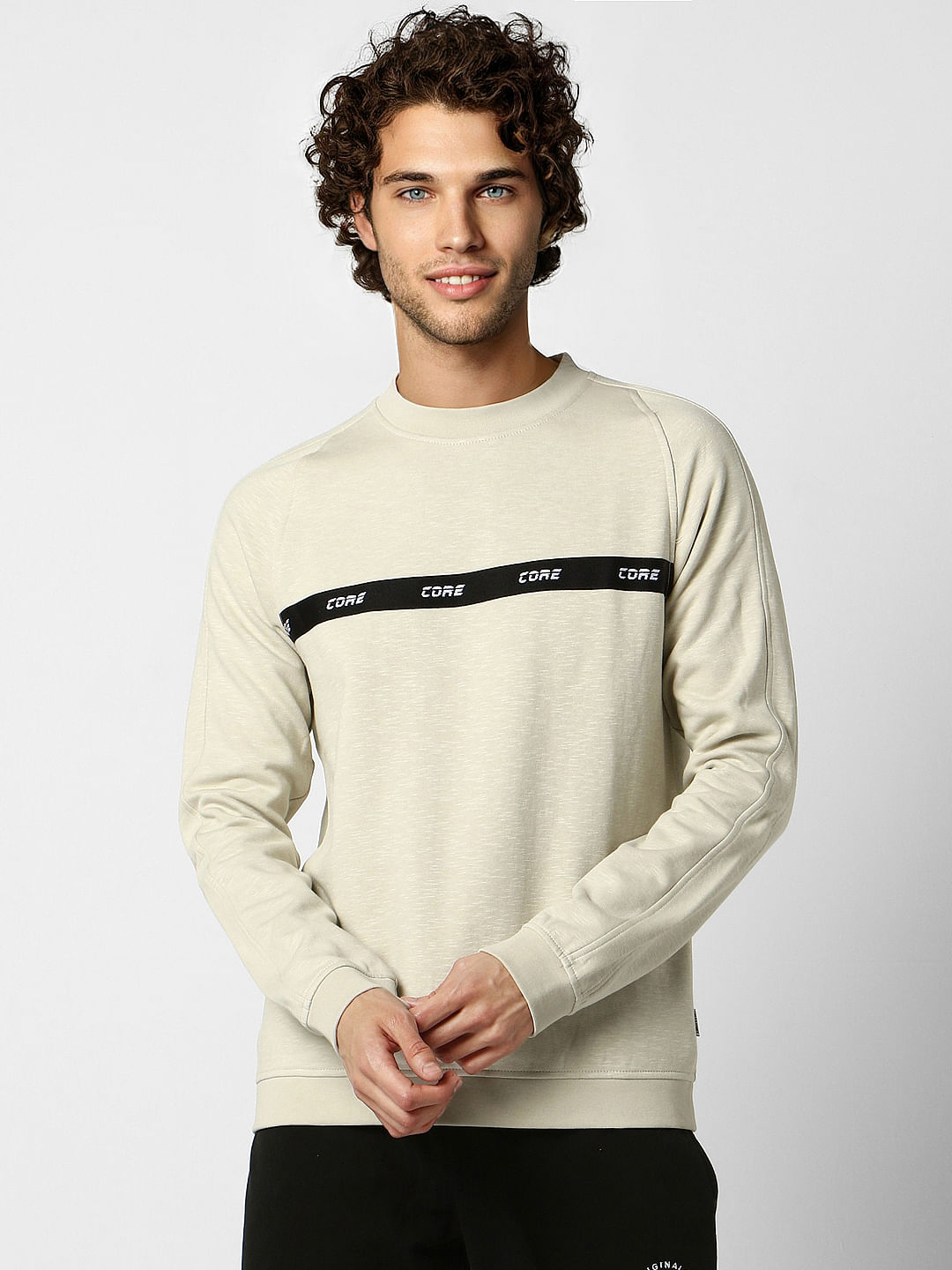Off-white Text Print Sweatshirt