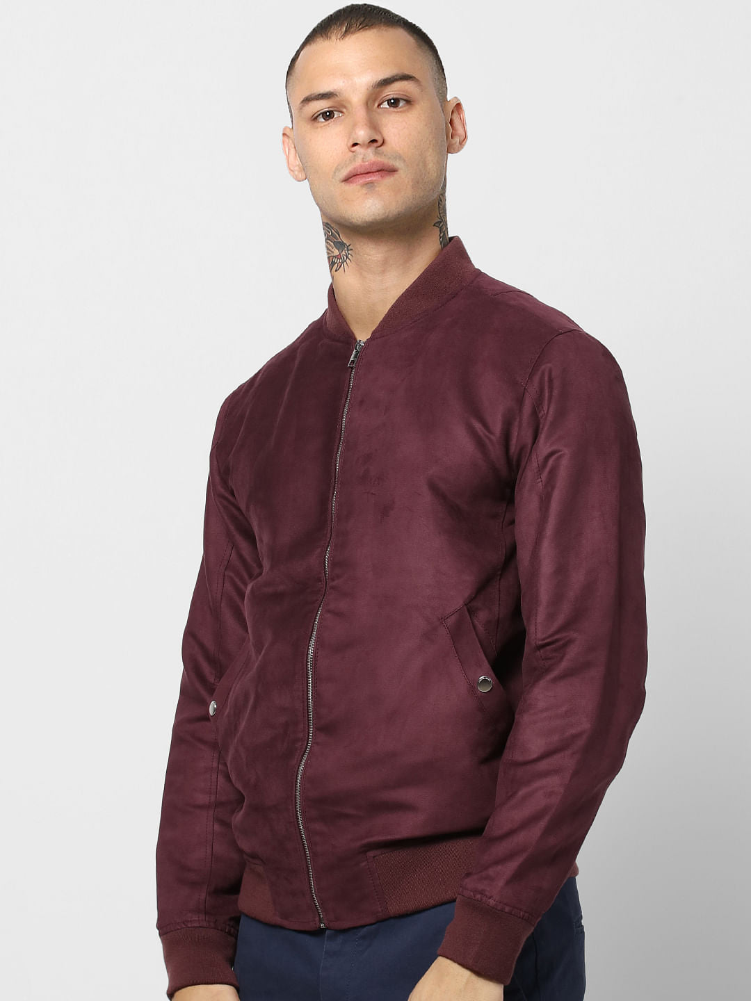 Burgundy Bomber Jacket