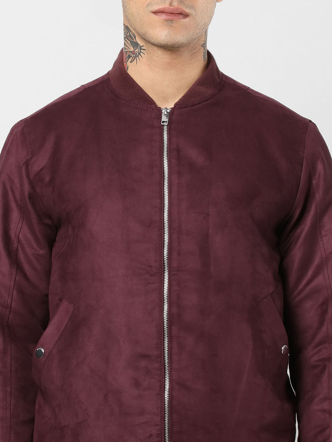 Burgundy Bomber Jacket
