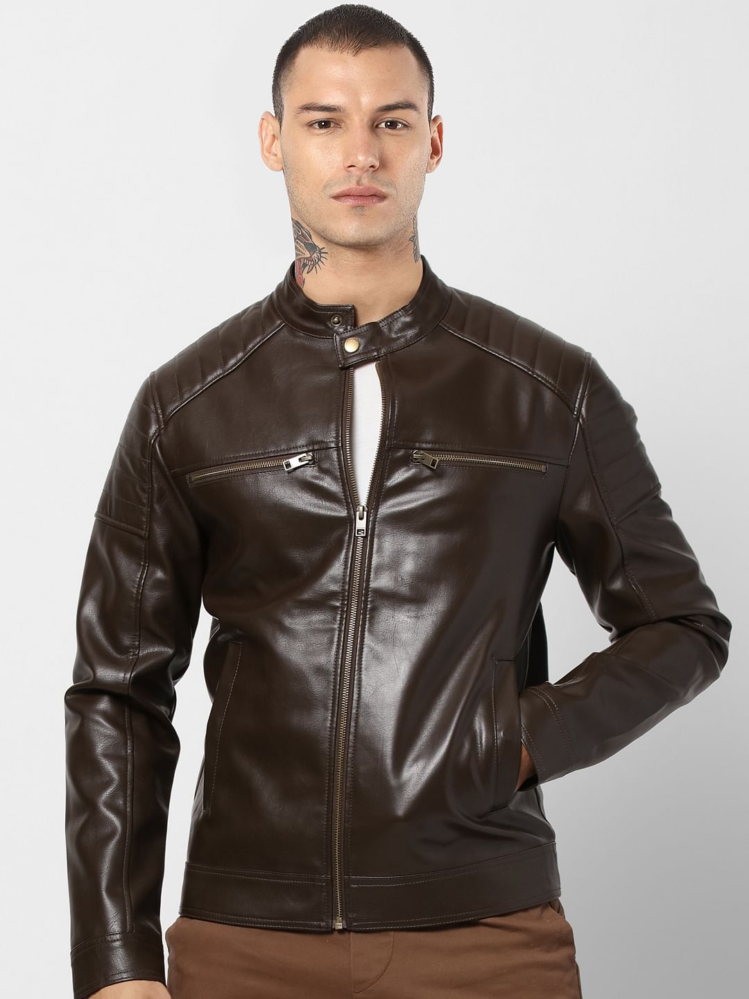 Brown Biker Jacket