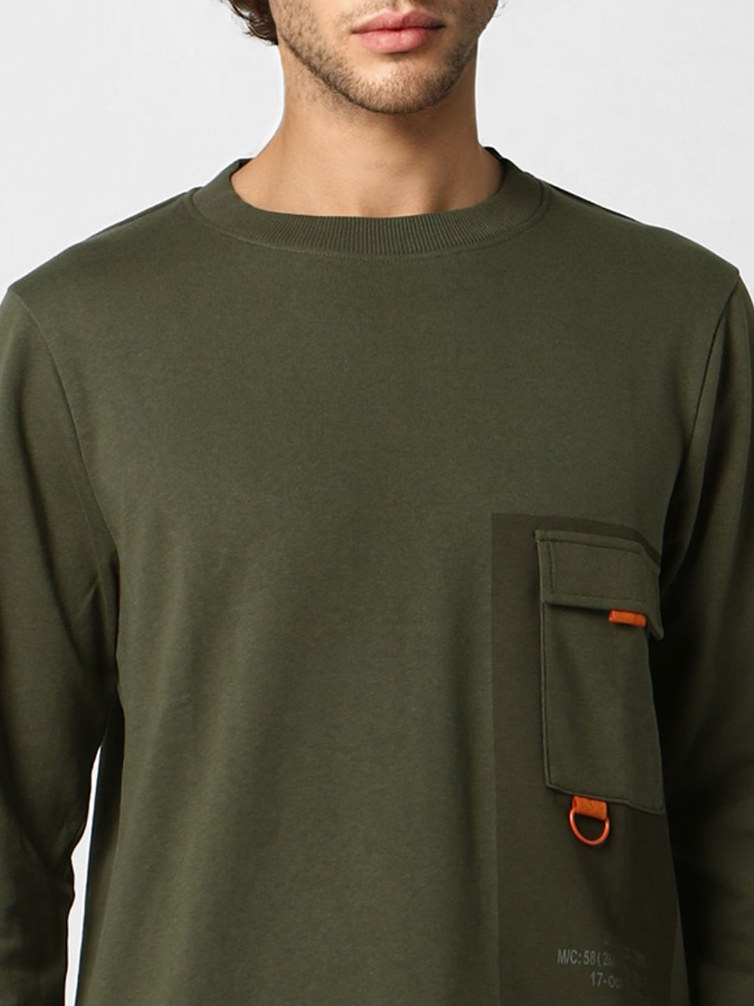 Green Pocket Detail Sweatshirt