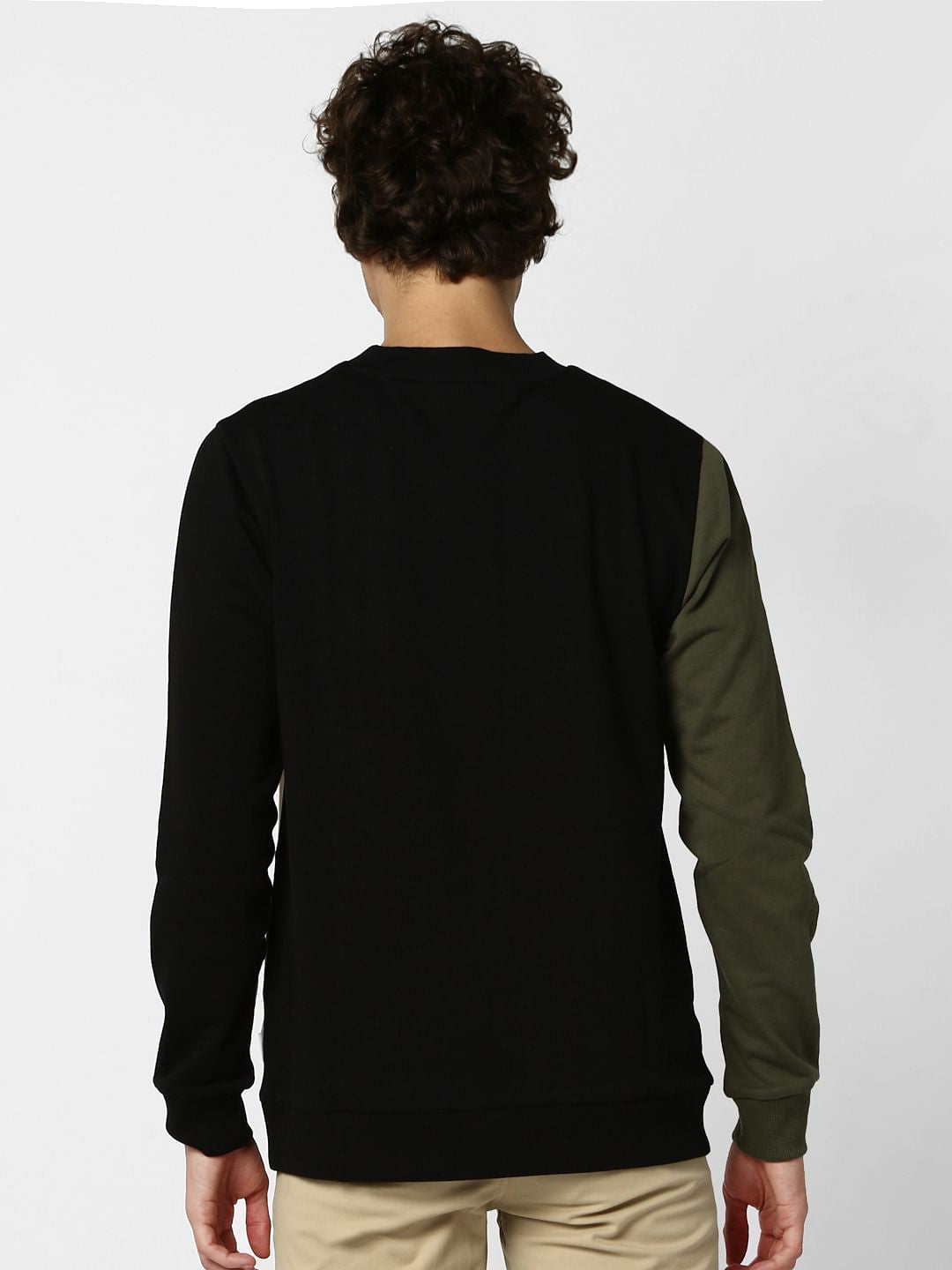 Black Colourblocked Sweatshirt