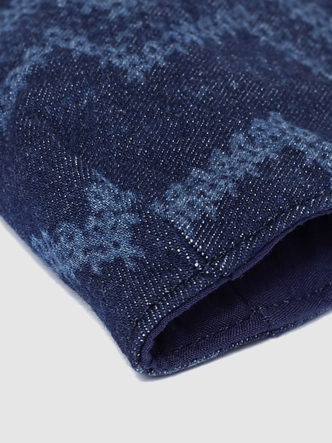 Blue Abstract Print Lightweight Denim 3PLY Mask